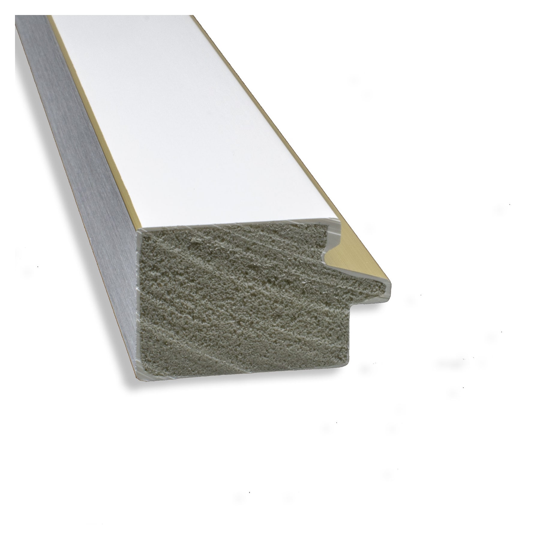 Eva White and Gold Rectangular Wall Mirror