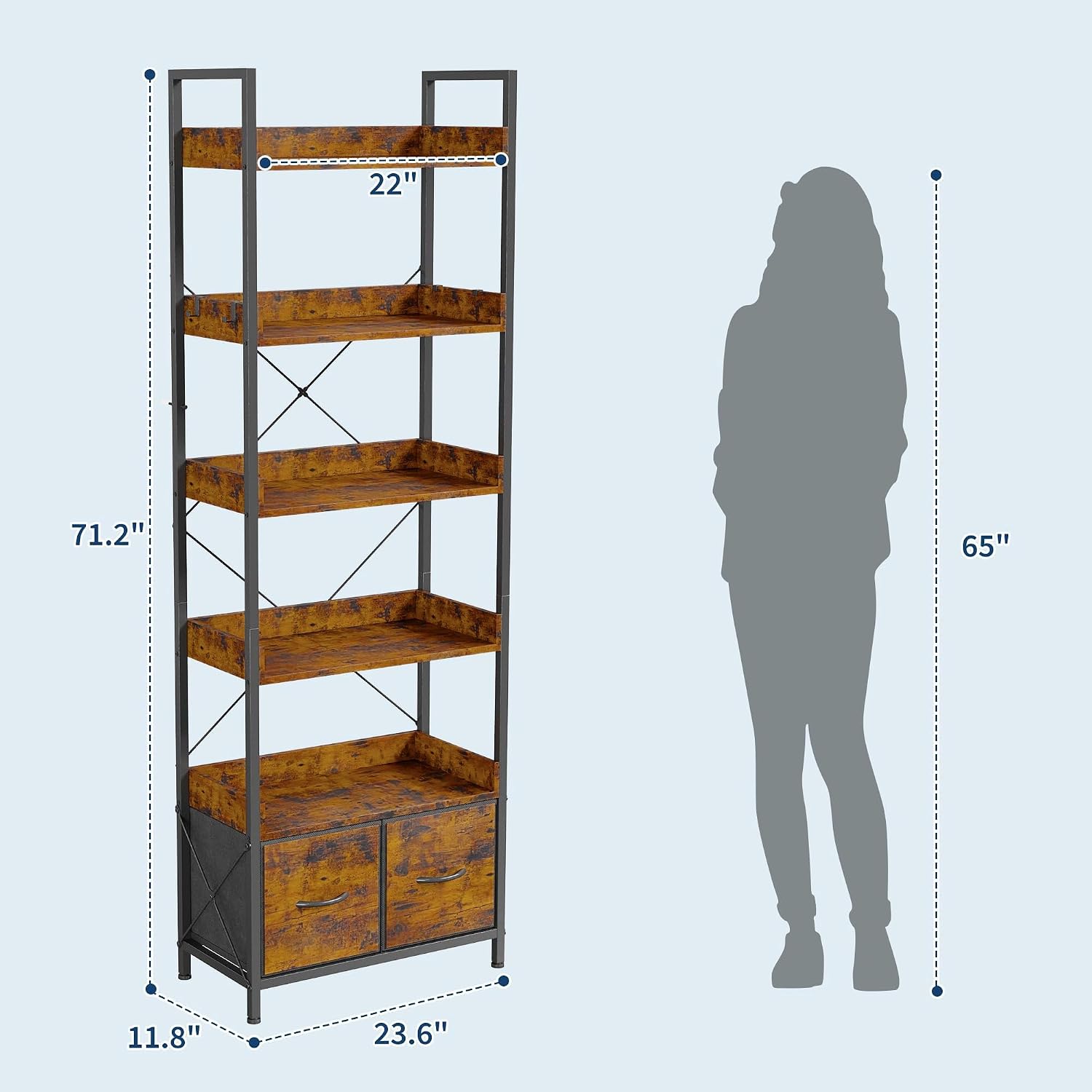 GAOMON CQC-SBP87X-47HH bookcases - View #2
