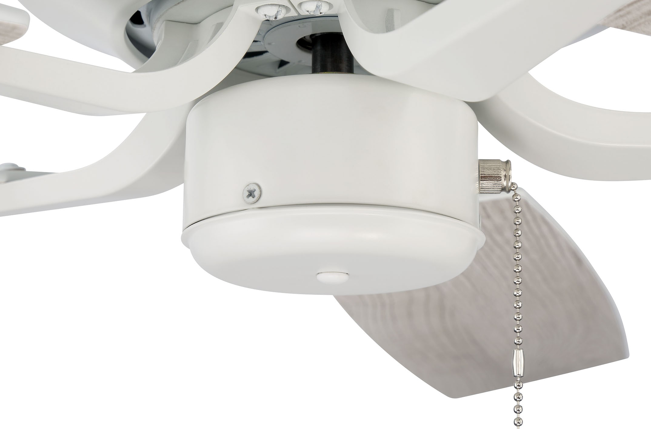 White 52" Low Profile Ceiling Fan with Reversible Blades