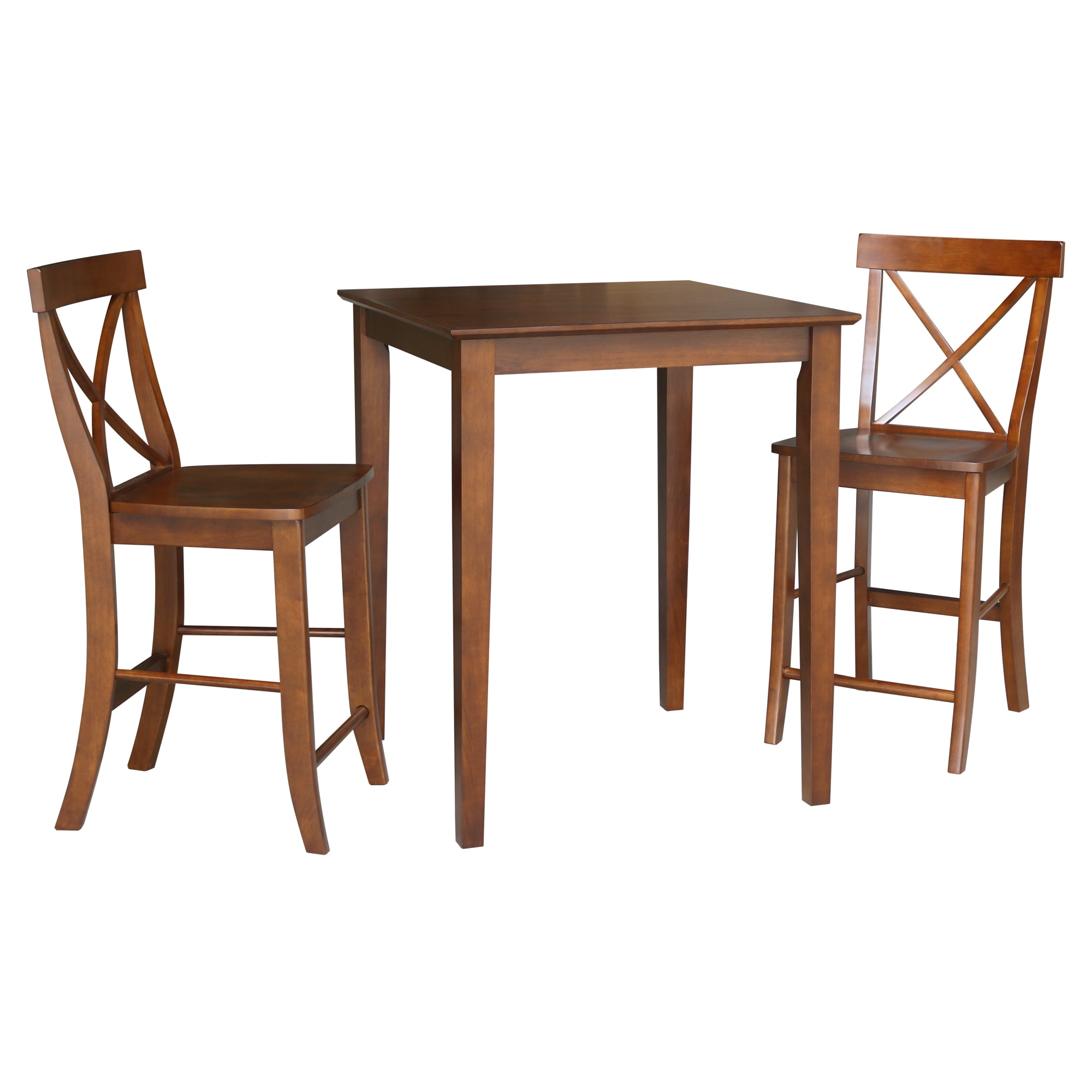International Concepts K581-3030-S6132-2 Espresso Traditional Dining Room Set with Square Table (Seats 2)