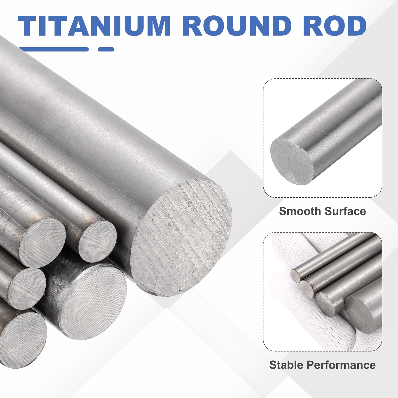 Unique Bargains Titanium Round Rod 0.91inch Dia(23mm) 4inch Length GR2 ...