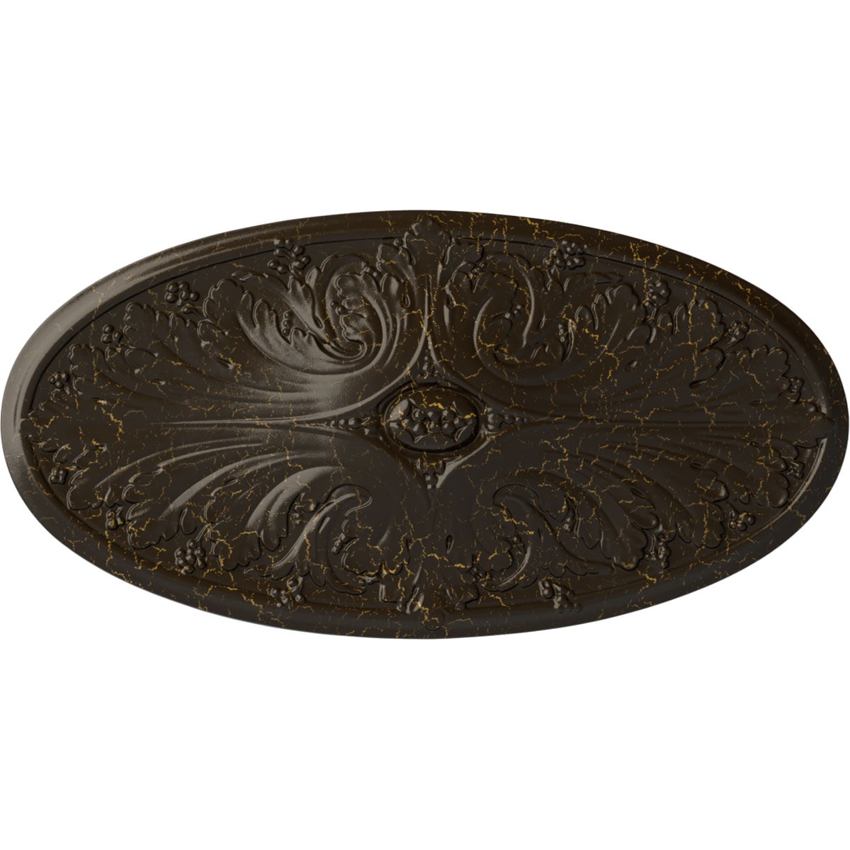 Ekena Millwork CM24X12MASHC Madrid 12.5-in W x 24.75-in L Painted Stone Hearth Crackle Polyurethane Split Ceiling Medallion
