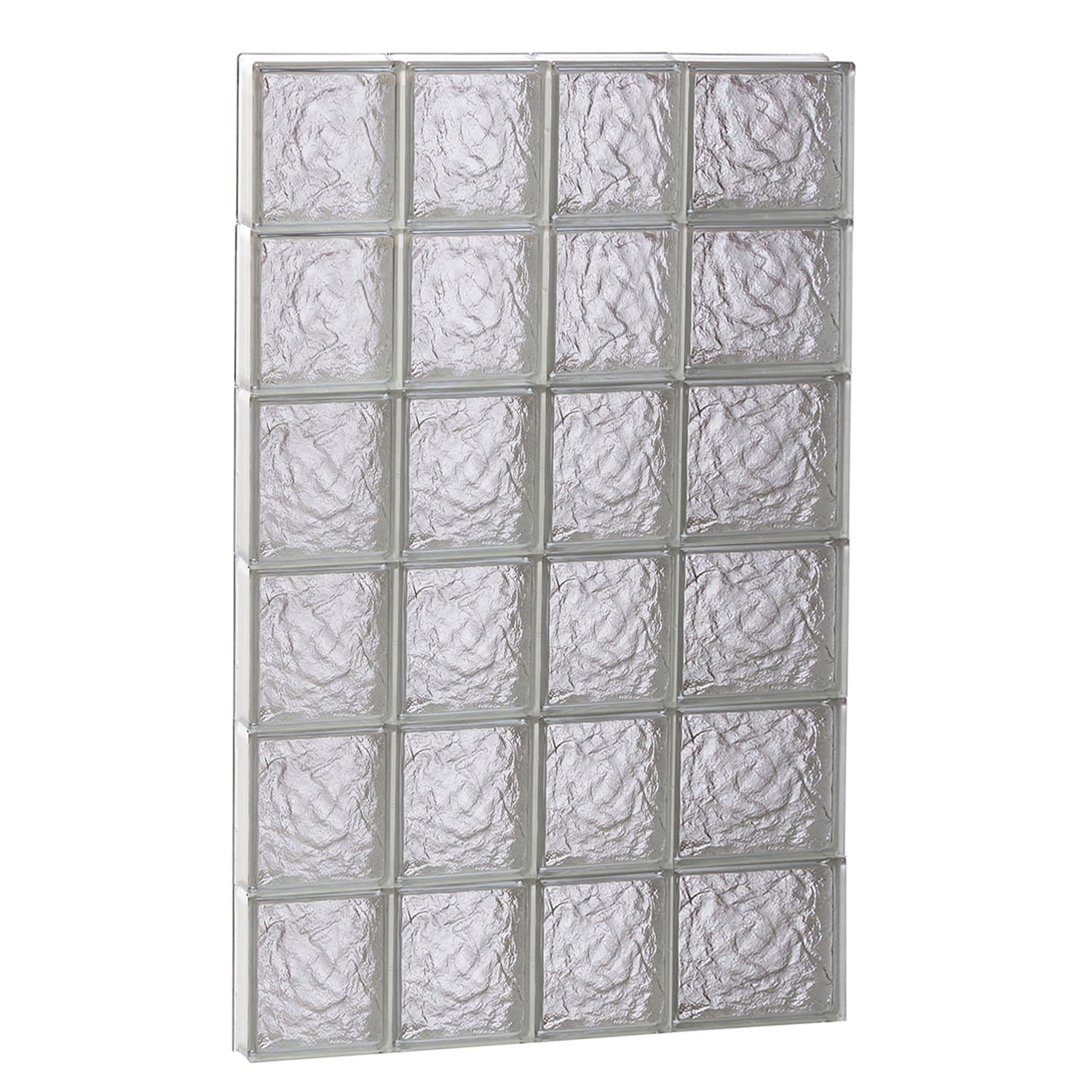 REDI2SET S2648IS Ice Glass 25-in x 46-1/2-in Frameless Replacement Glass Block Window