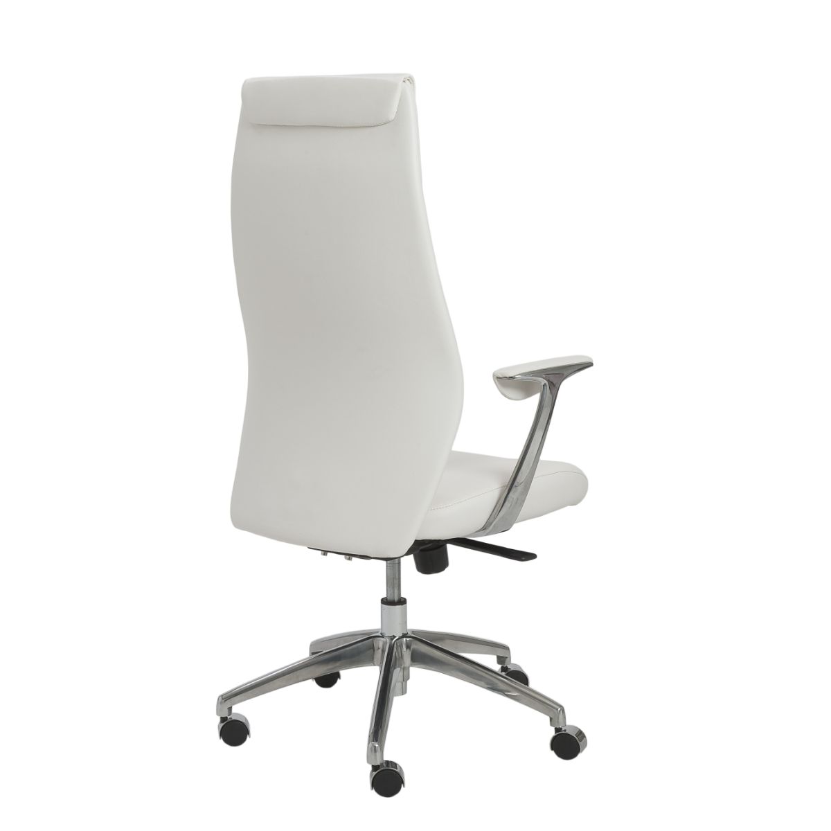 HomeRoots Amelia White Contemporary Adjustable Height Swivel Faux ...