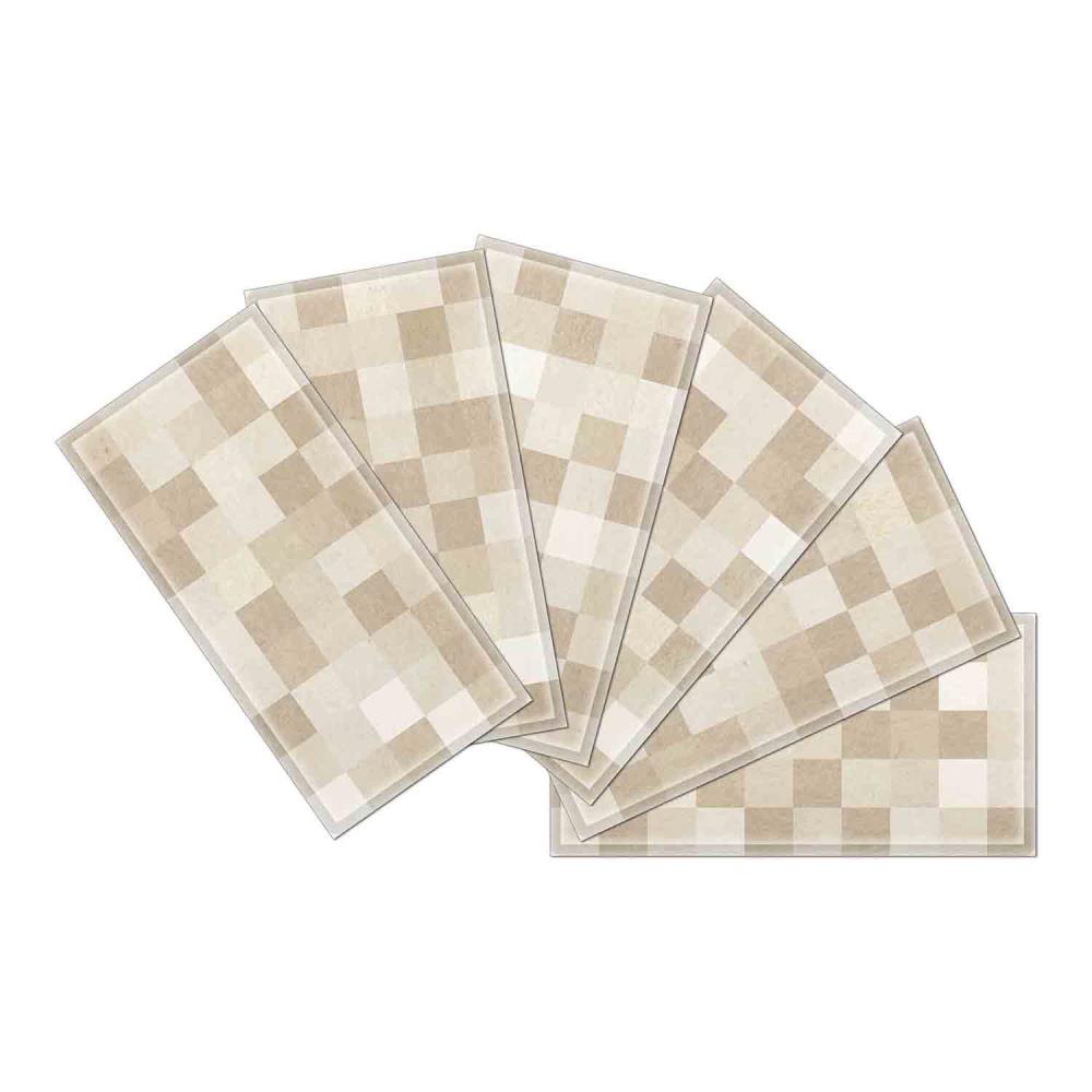 Instant Mosaic 3620101 Upscale Designs 64-Pack Multicolor 3-in x 6-in Glossy Glass Random Wall Tile