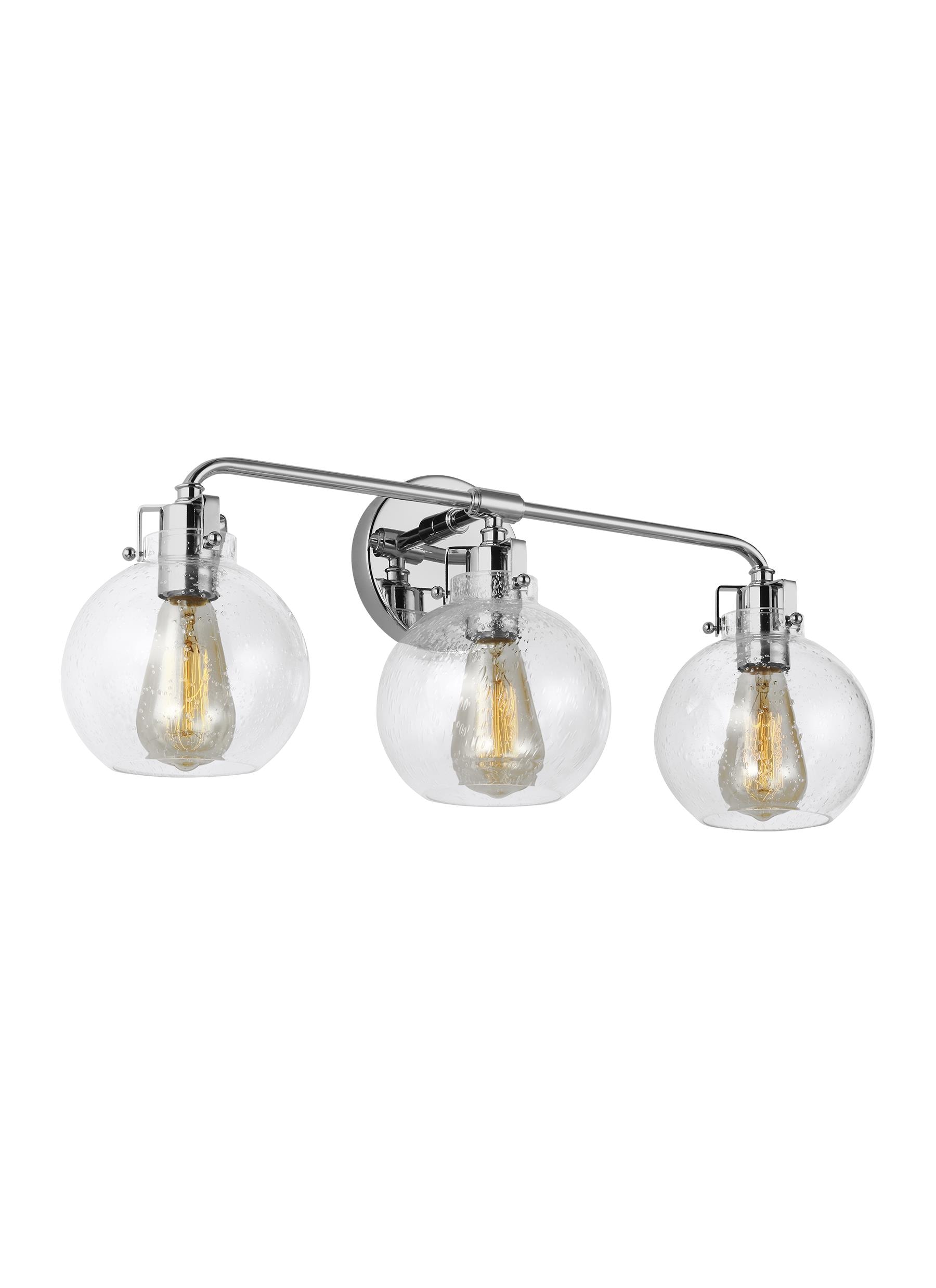 Generation Lighting VS24403CH Clara 24-in 3 -Light Polished Chrome Transitional Vanity light