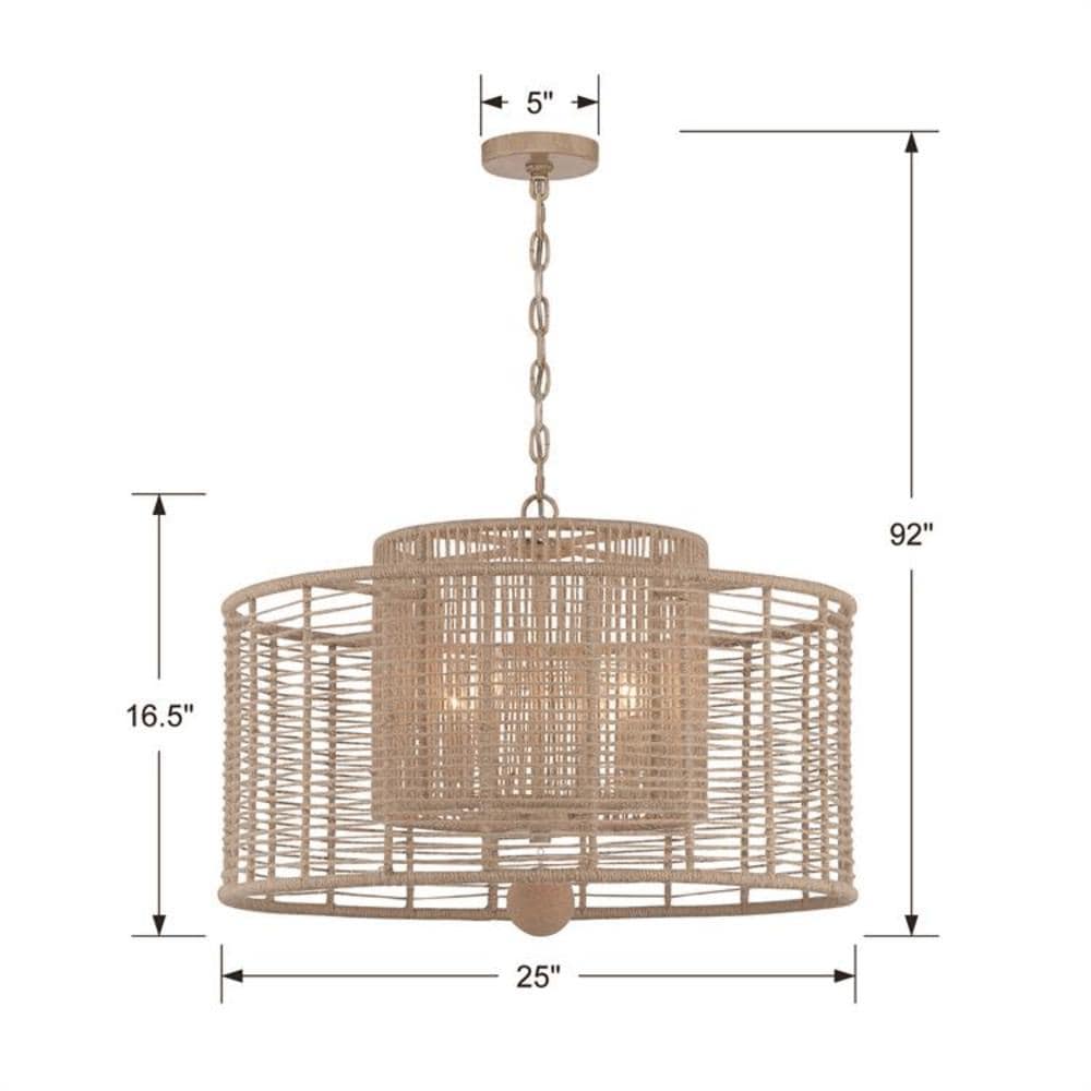 Crystorama Jayna 4-Light Burnished Rustic Chandelier in the Chandeliers ...