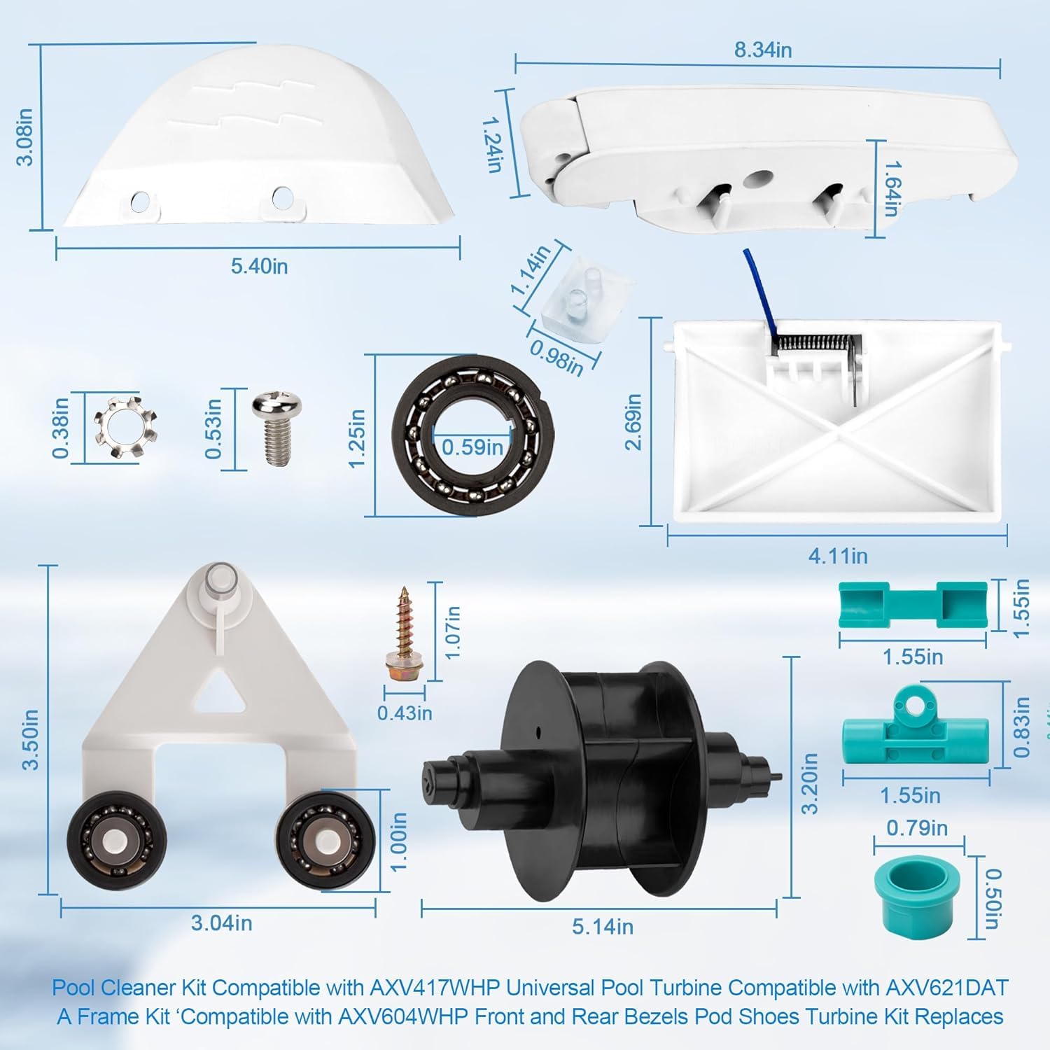 KHKFY LKH0814B309 Pool-Vac-Brush-Skim-Parts - View #6