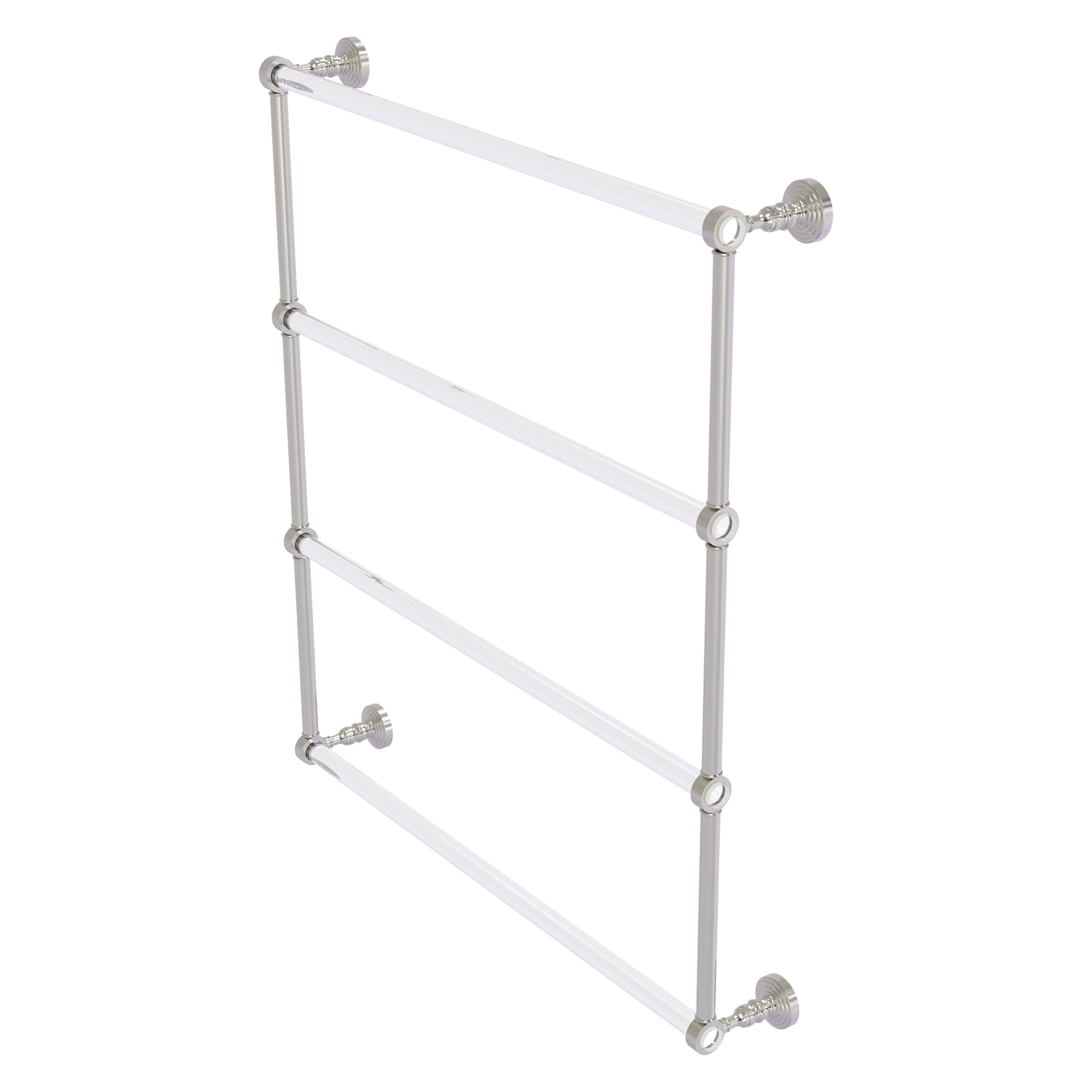 Allied Brass PG-28-30-SN Pacific Grove 30-in double Satin Nickel Wall mount 4-tier Towel Bar