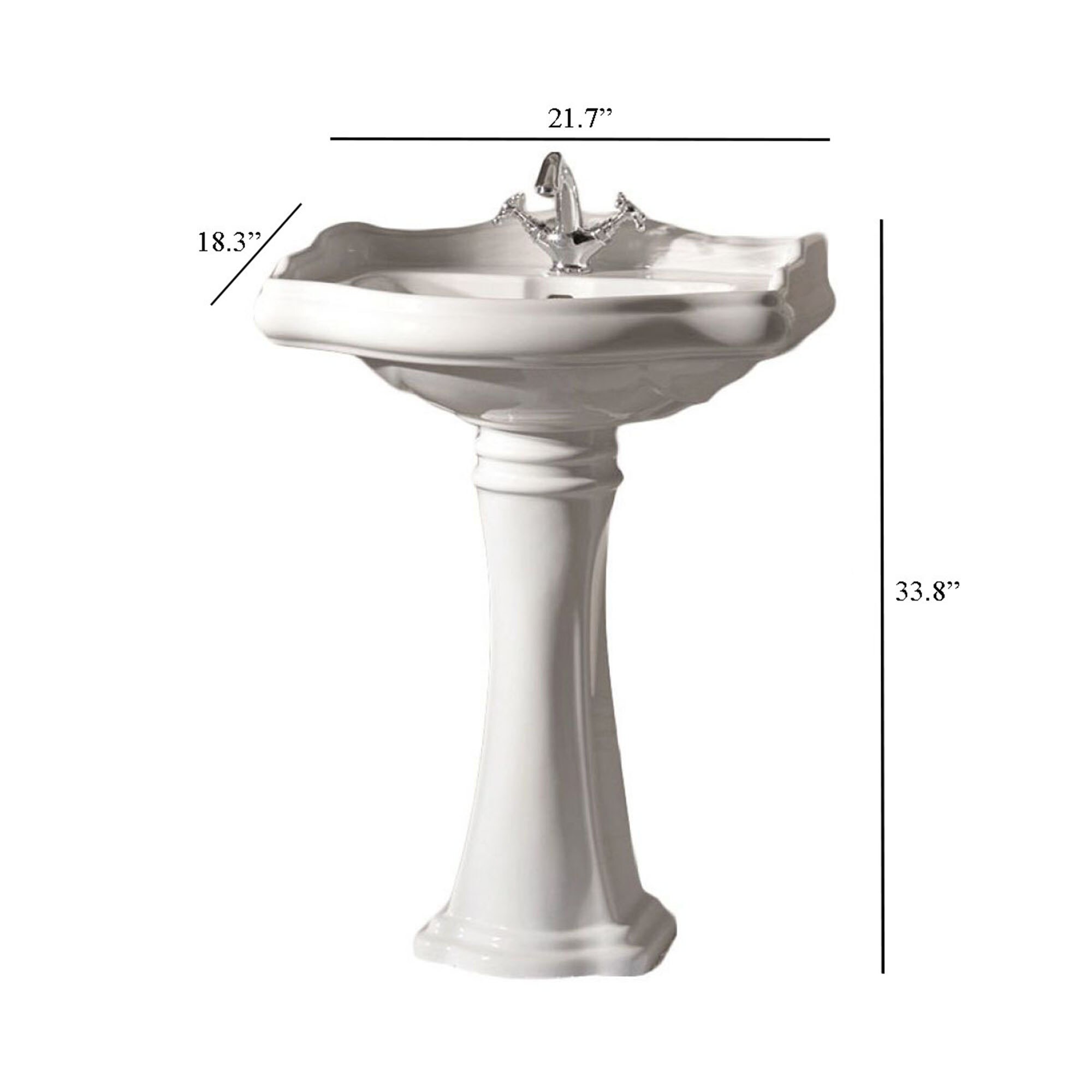 WS Bath Collections HERITAGEWSBC45.01+70 Complete-Pedestal-Lavatories - View #10