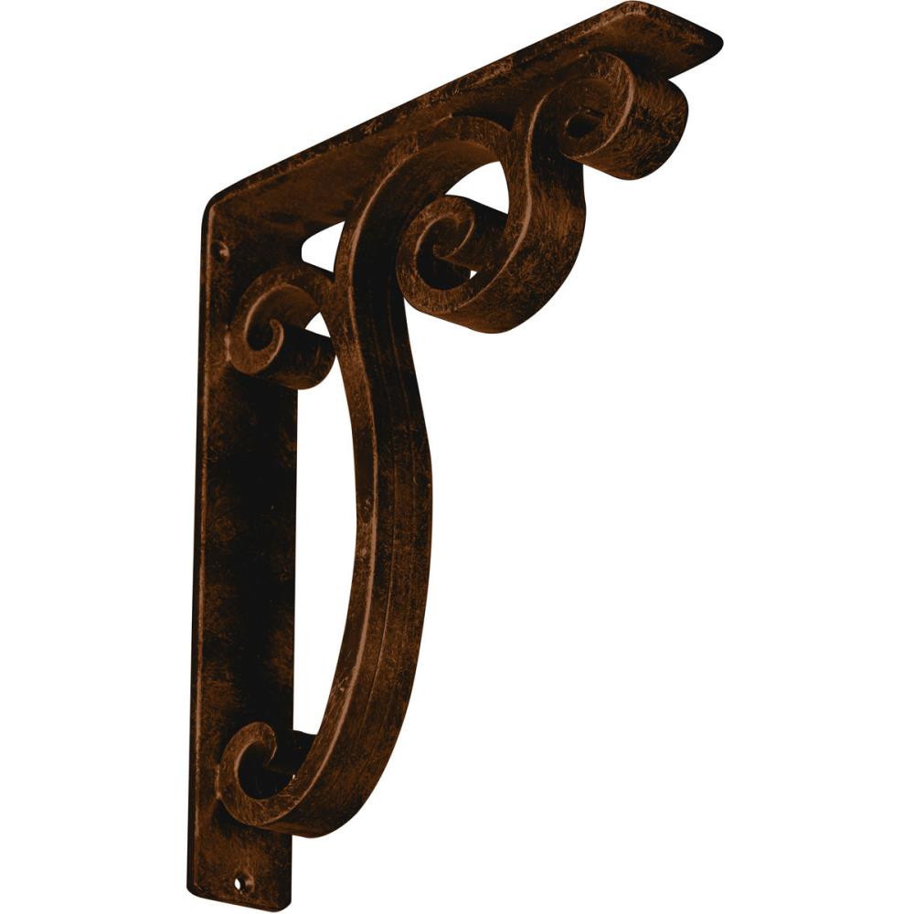 Ekena Millwork BKTM02X10X12TAVABZ Avery 10-in x 2-in x 12-in Antique bronze Wrought iron Mounting bracket