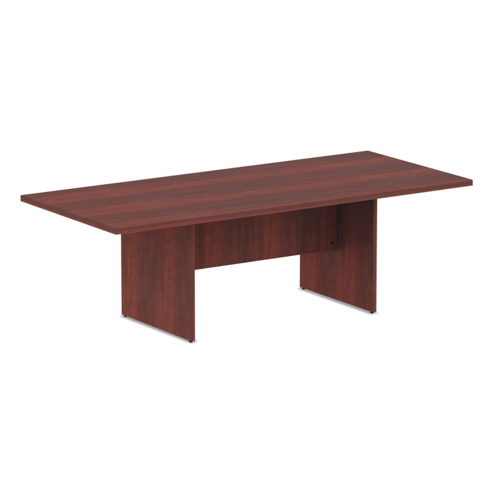 Alera ALEVA719642MC Valencia Series Medium Cherry Conference Rectangle Table - 94.5 x 41.375 x 29.5 inches