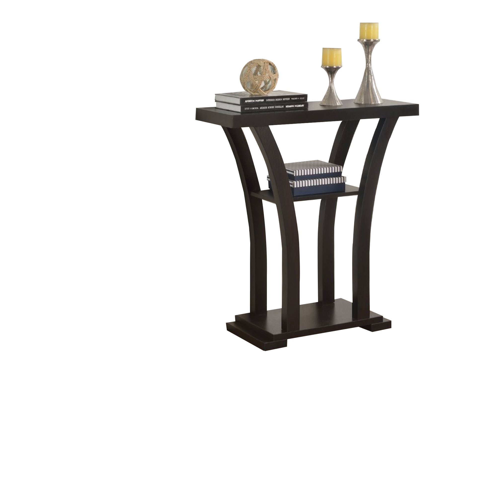 Benzara BM157873 Modern Dark Espresso Brown Console Table