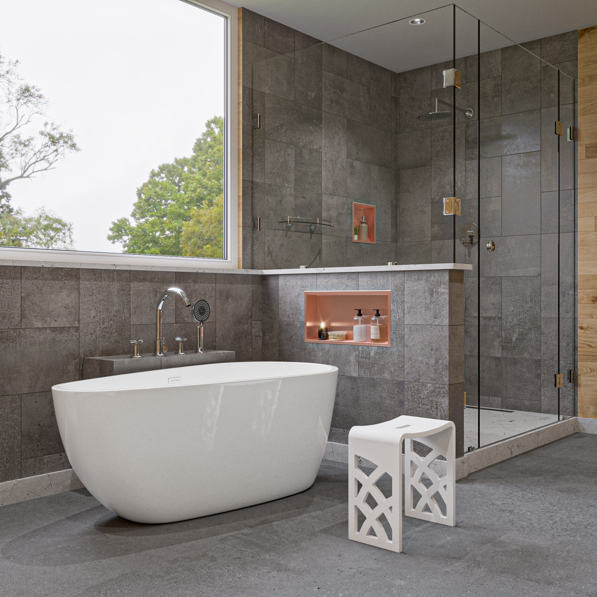 ALFI ABNP2412-BC Bathroom-Shelves - View #3