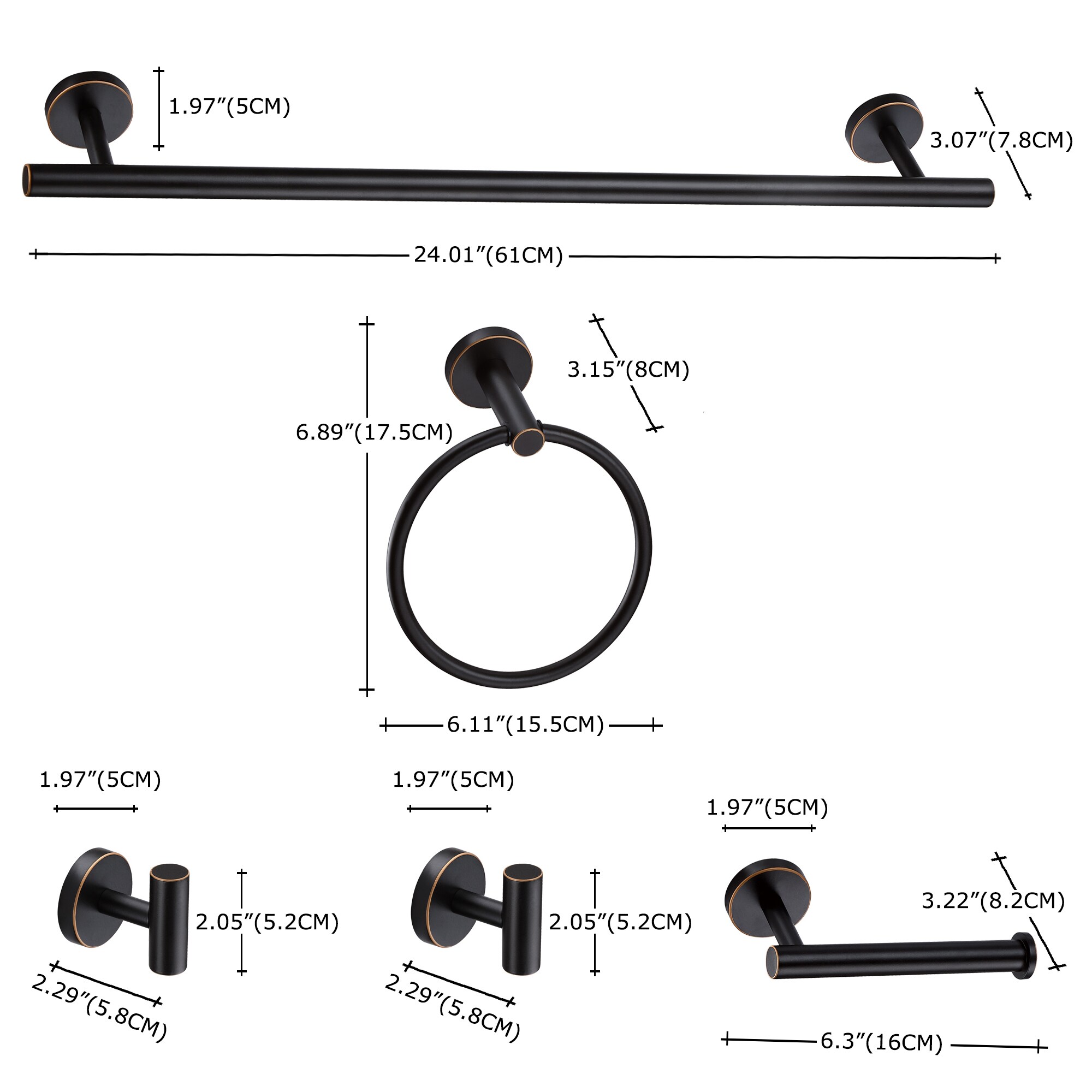 Sir Faucet TOHLAR-025 Decorative-Bath-Hardware-Kits - View #2