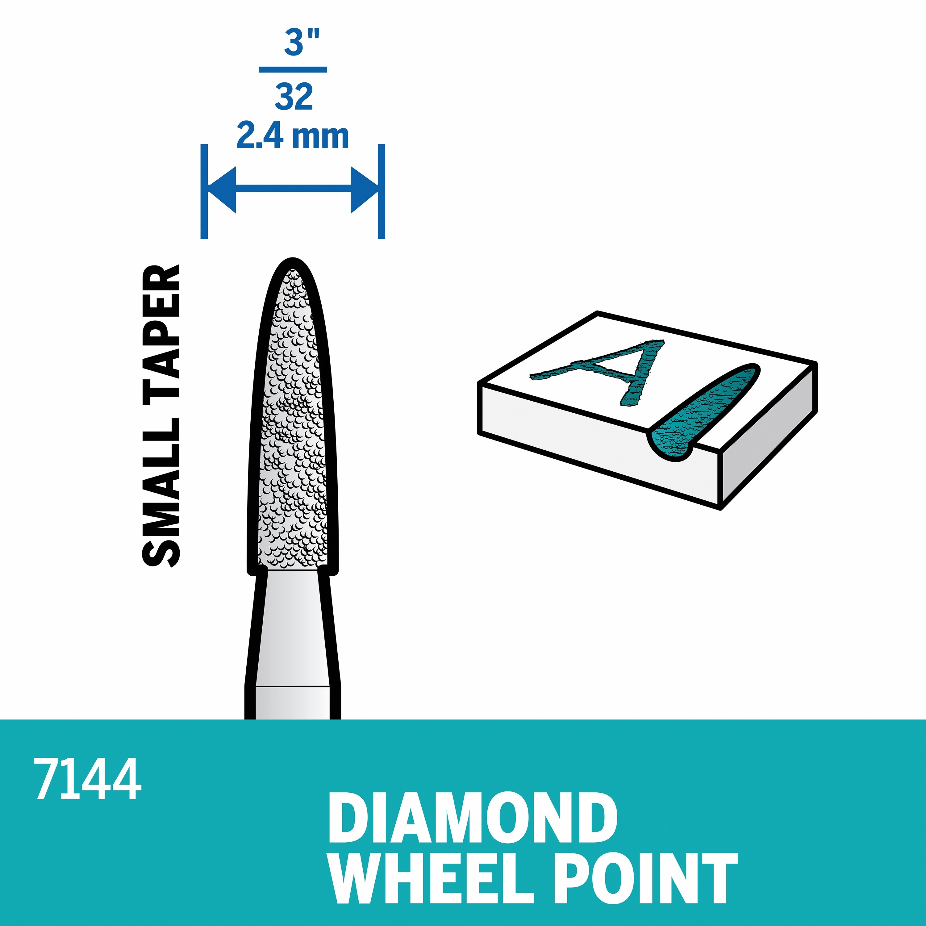 DREMEL - Foret à verre Diamant 662, 3.2 mm DREMEL