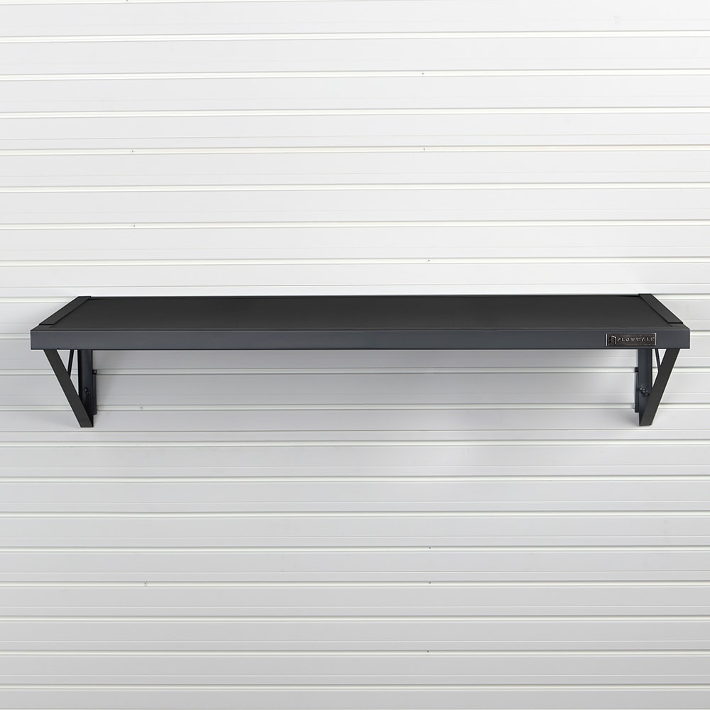 Flow Wall Heavy Duty Metal Shelf in Black 2-in Black Steel Multipurpose  Shelf
