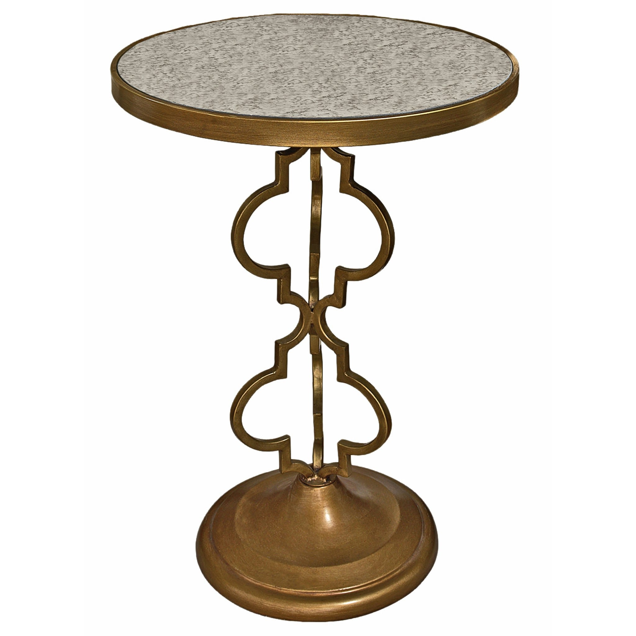 Design Toscano MH40440 18-in W x 26-in H Gold Mirror Round Casual End Table