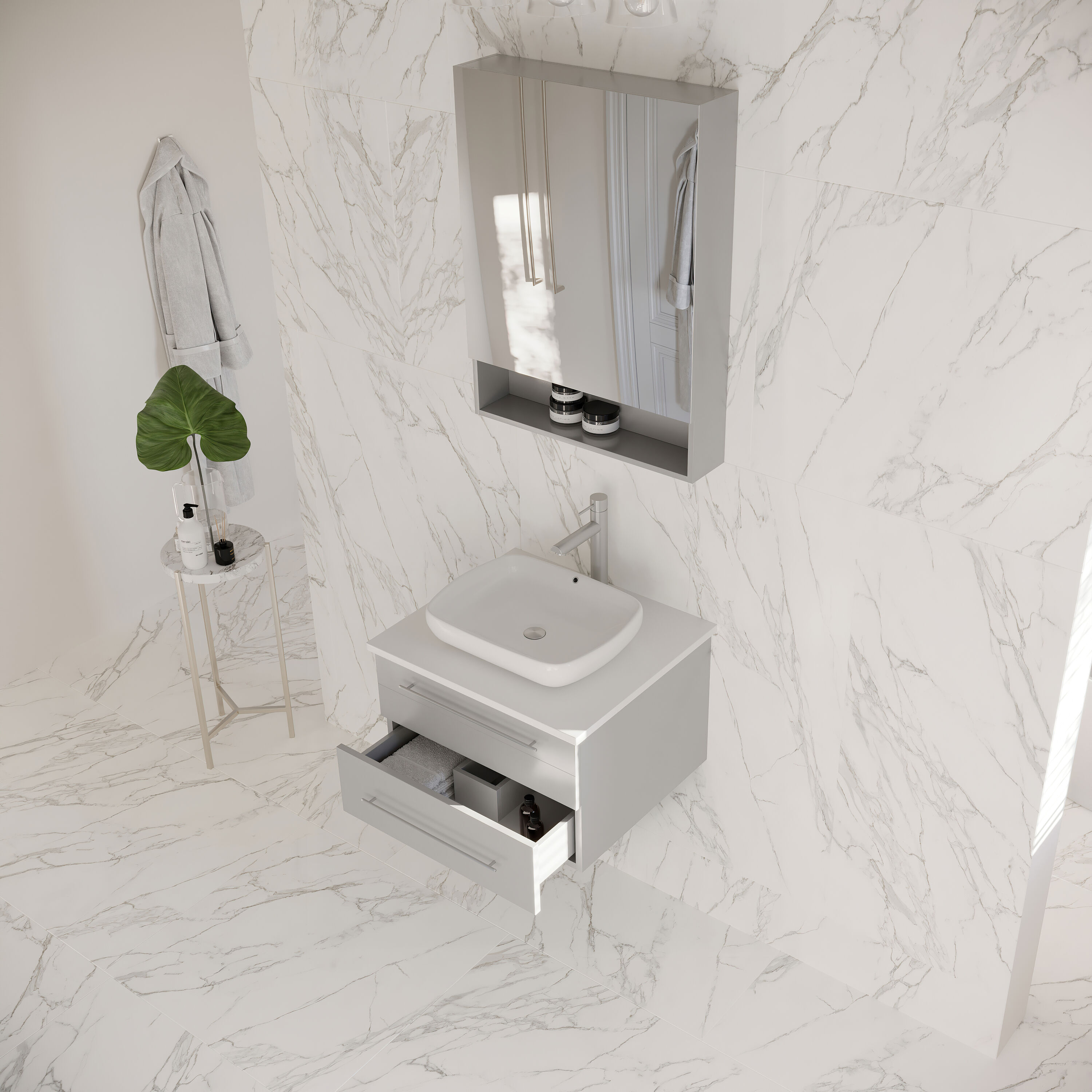Fresca FVN6124GR-VSL Bath-Vanity-Combo - View #3