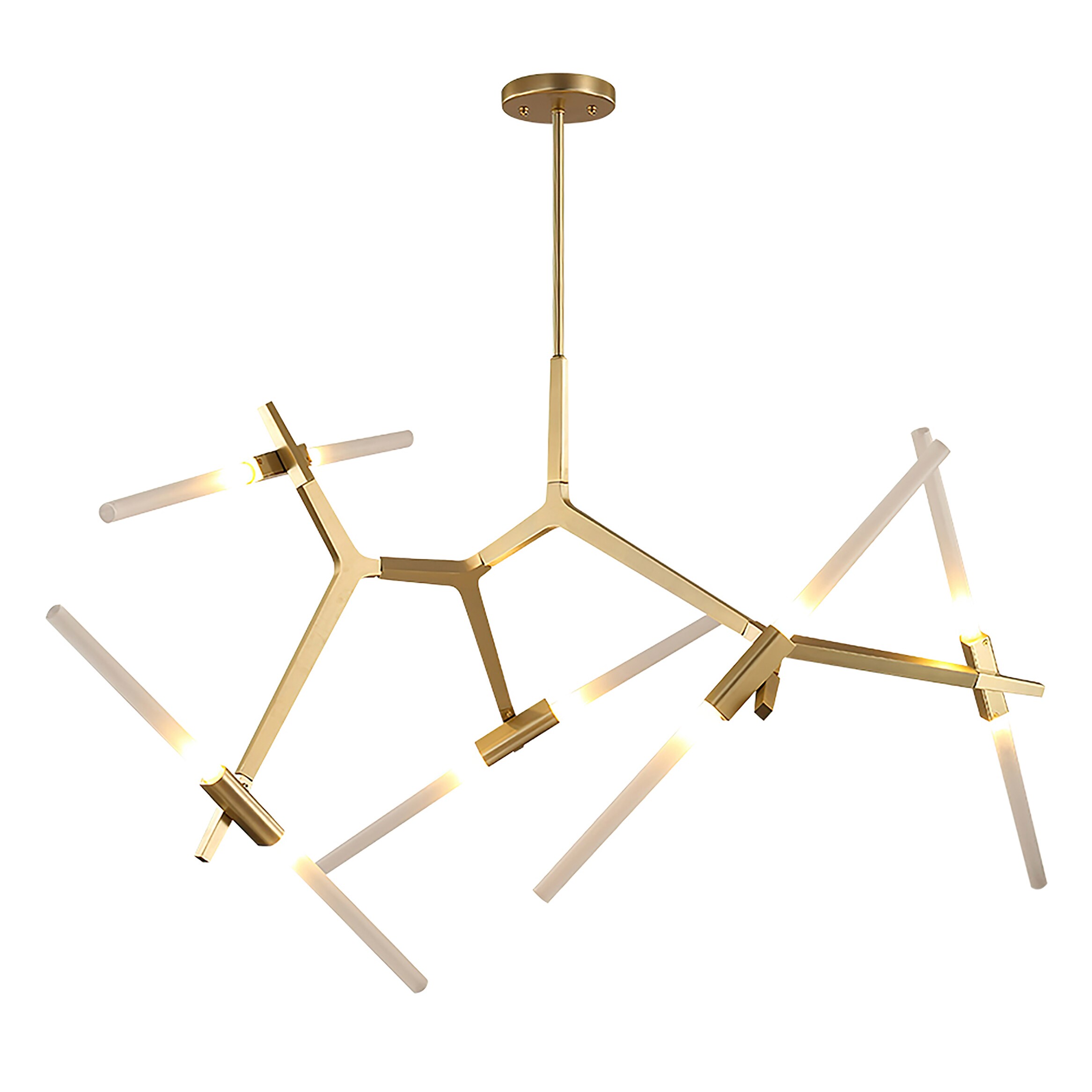 HUOKU PD1004331 Ceder 10 -Light Gold Modern/contemporary For Use in Bedrooms, Dining Rooms, Foyers, Kitchens, Living Rooms Chandelier
