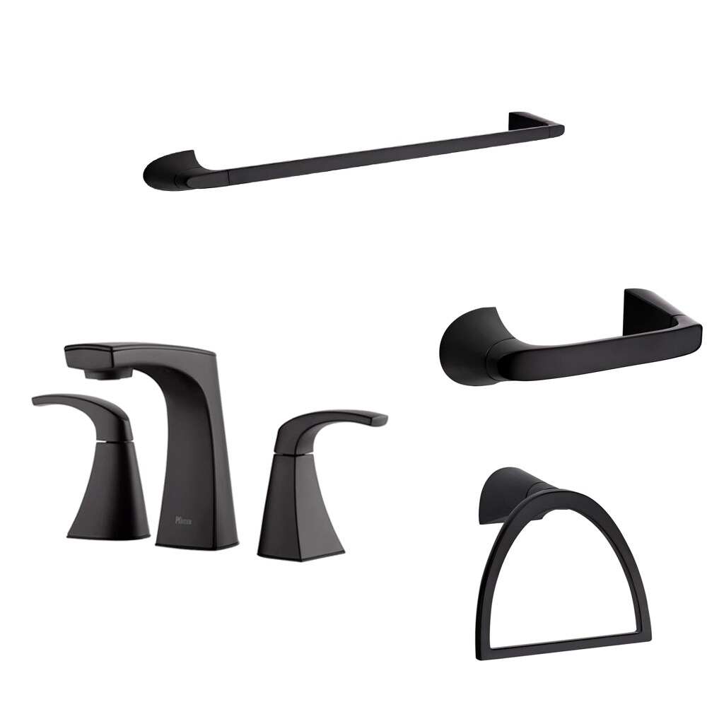 Pfister  Karci Matte Black Widespread Faucet and Hardware