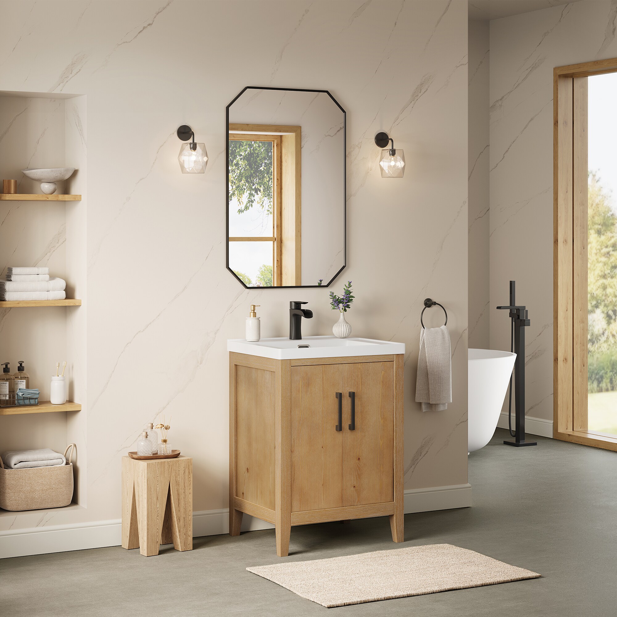 Altair 566024-WF-WH Bath-Vanity-Combo - View #3