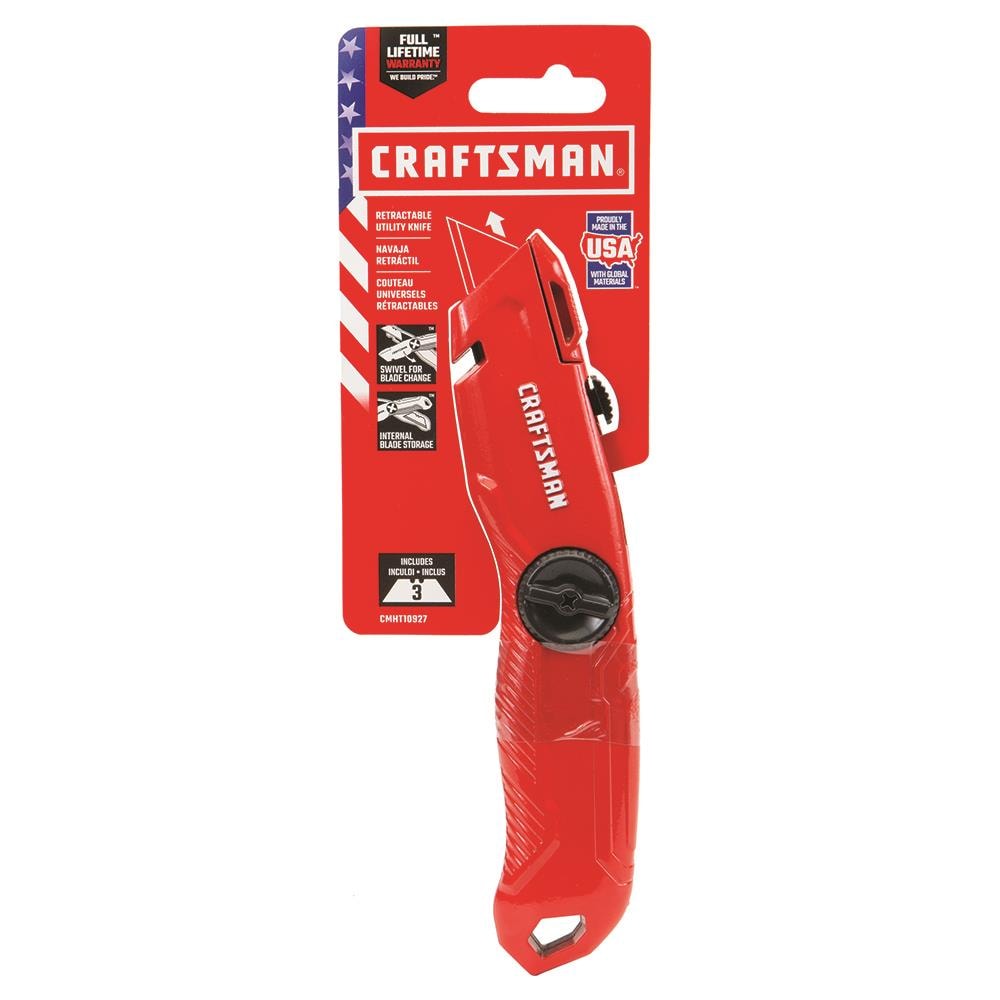 CRAFTSMAN Carpet Knife 3/4-in 1-Blade Retractable Utility Knife in the Utility  Knives department at