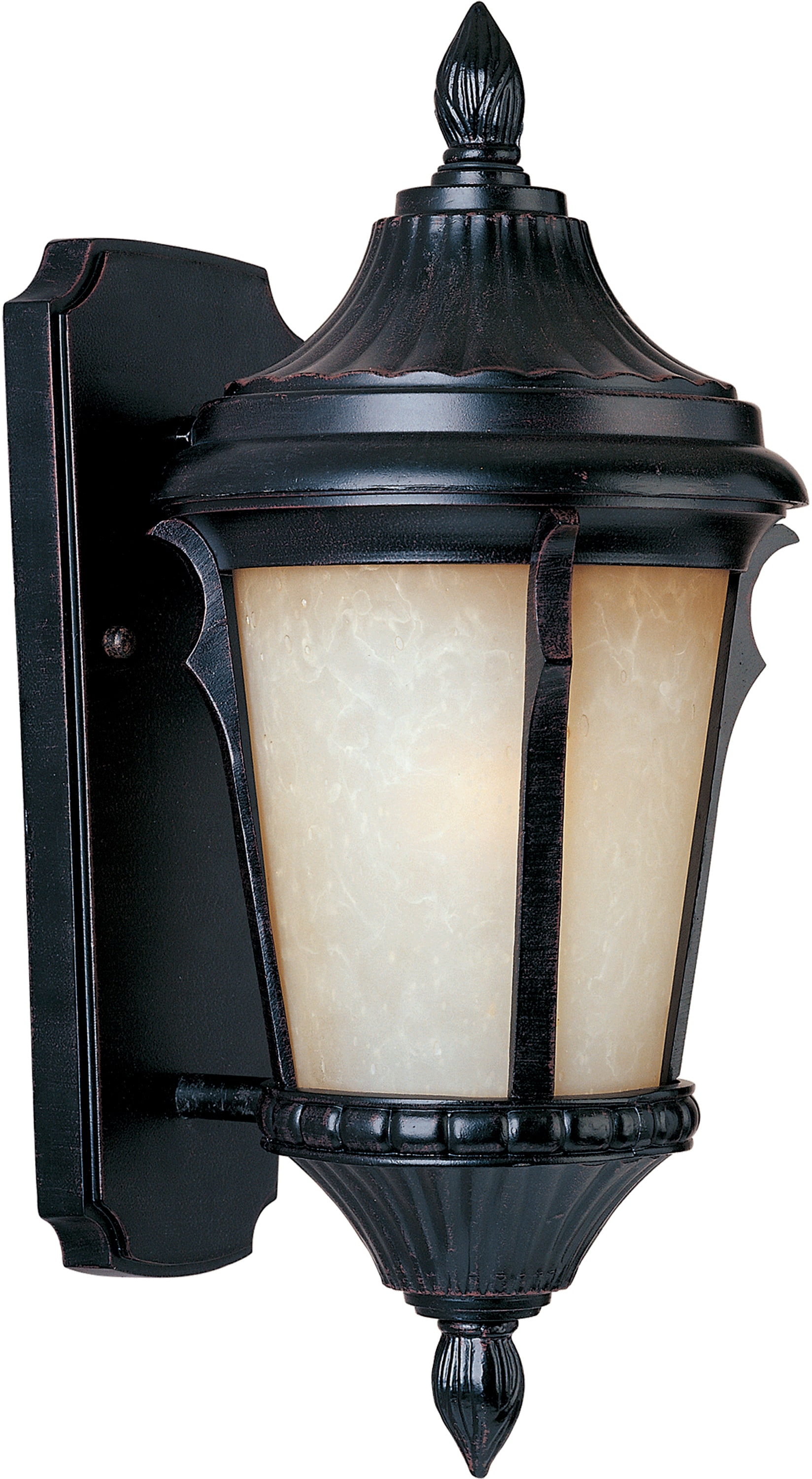 Maxim Lighting 65013LTES Odessa LED E26 1 -Light 16-in H Distressed Black Hardwired Outdoor Wall Light