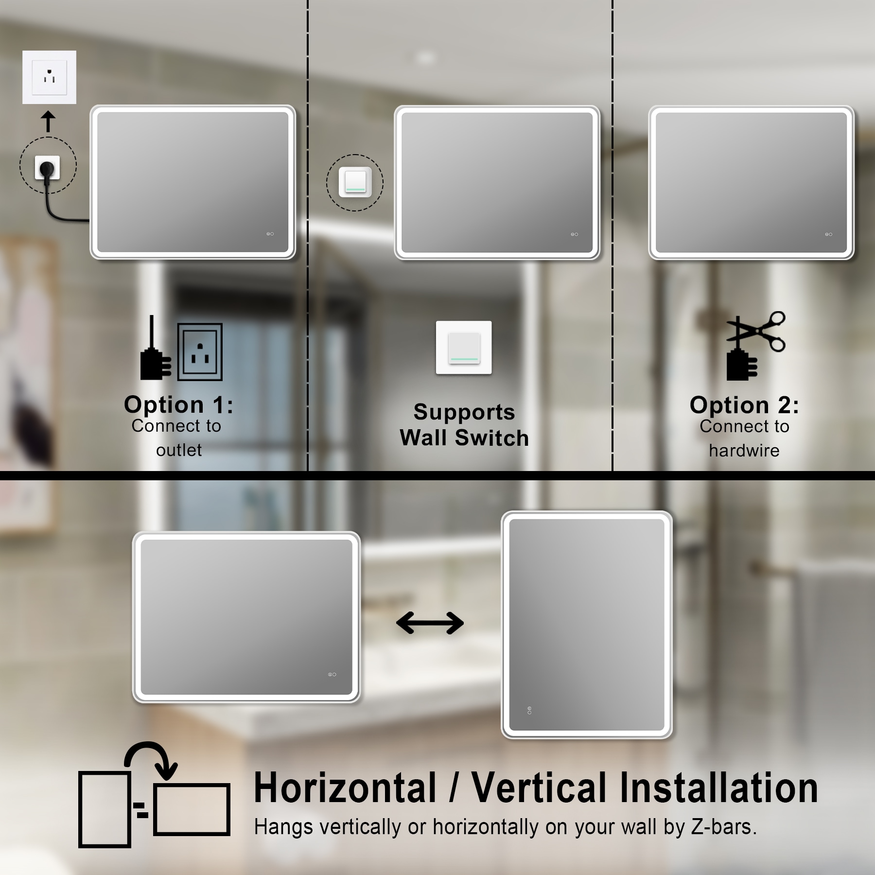 Forclover JSEXHY4024-4X Framed-Bath-Mirrors - View #7