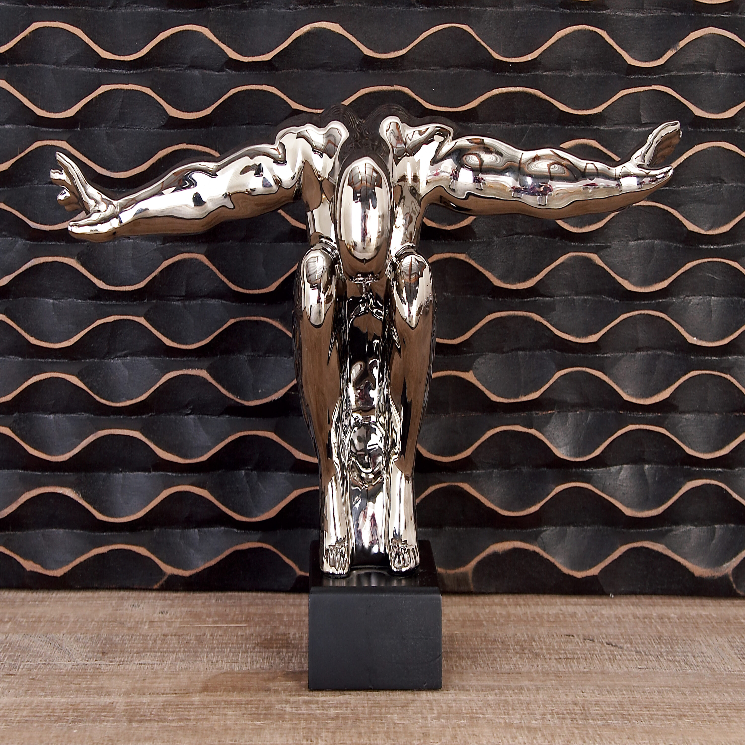 Grayson Lane 96727 Silver Porcelain Modern Sculpture