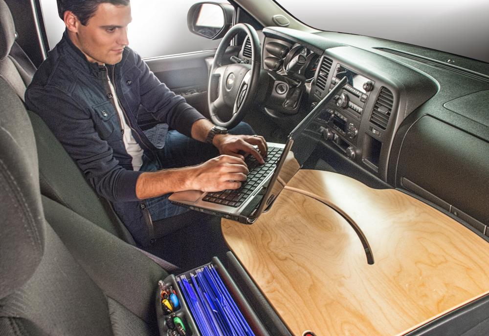 semi truck steering wheel desk