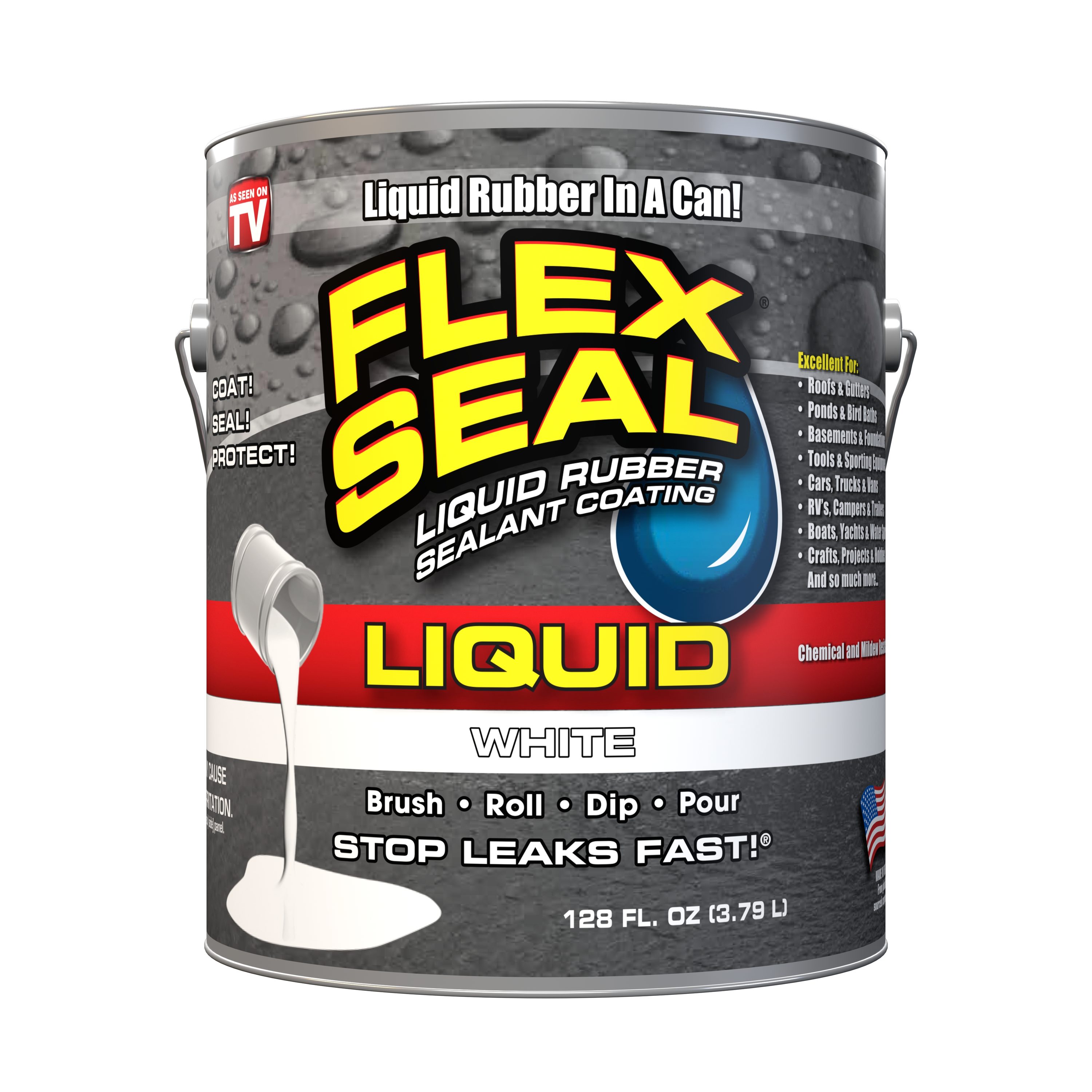 Gorilla Glue 104054 14 Ounce White Spray Sealant: Flex Seal Liquid &  Catridges (052427009104-1)