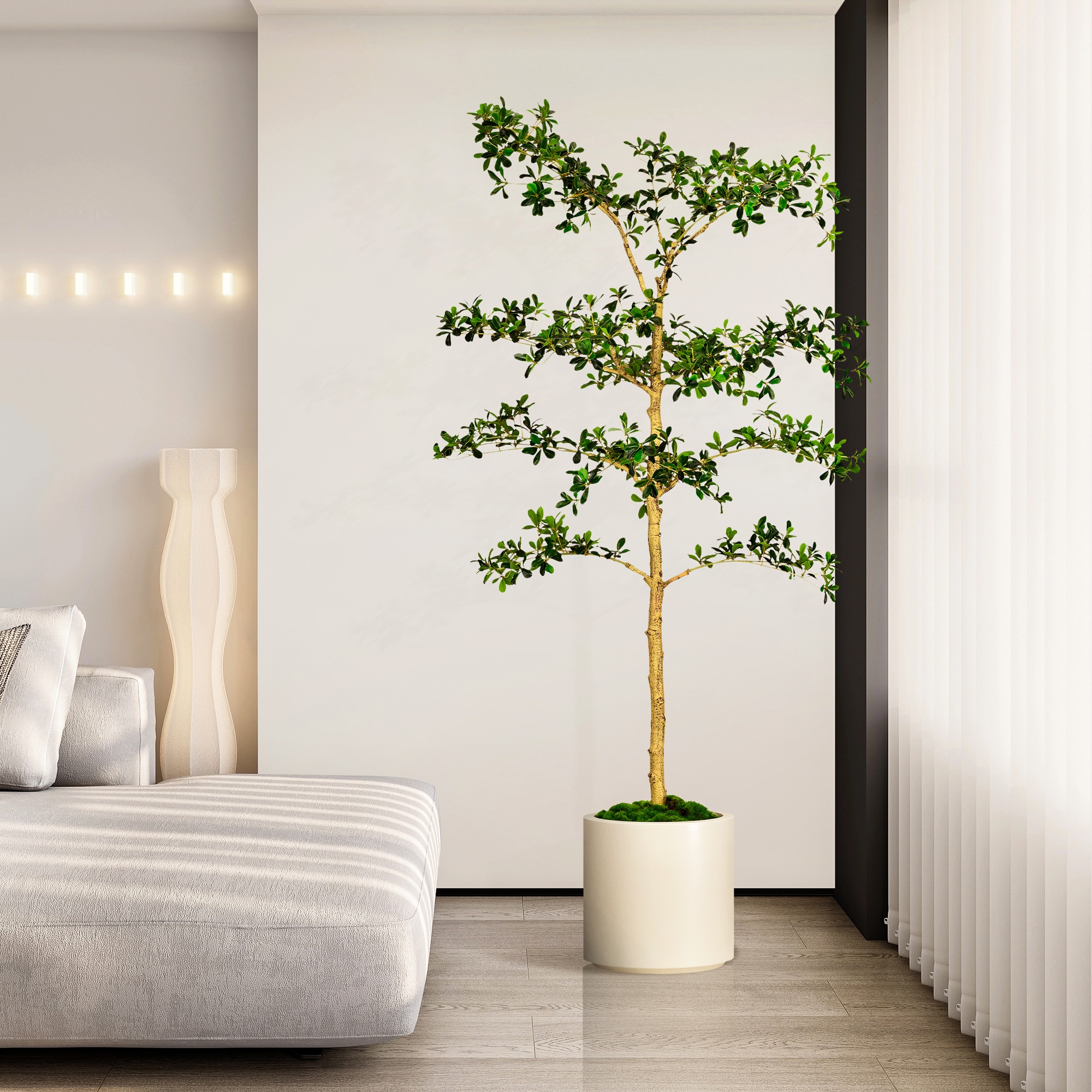 Edvivi 79-in Green Indoor Floor Olive Artificial Tree