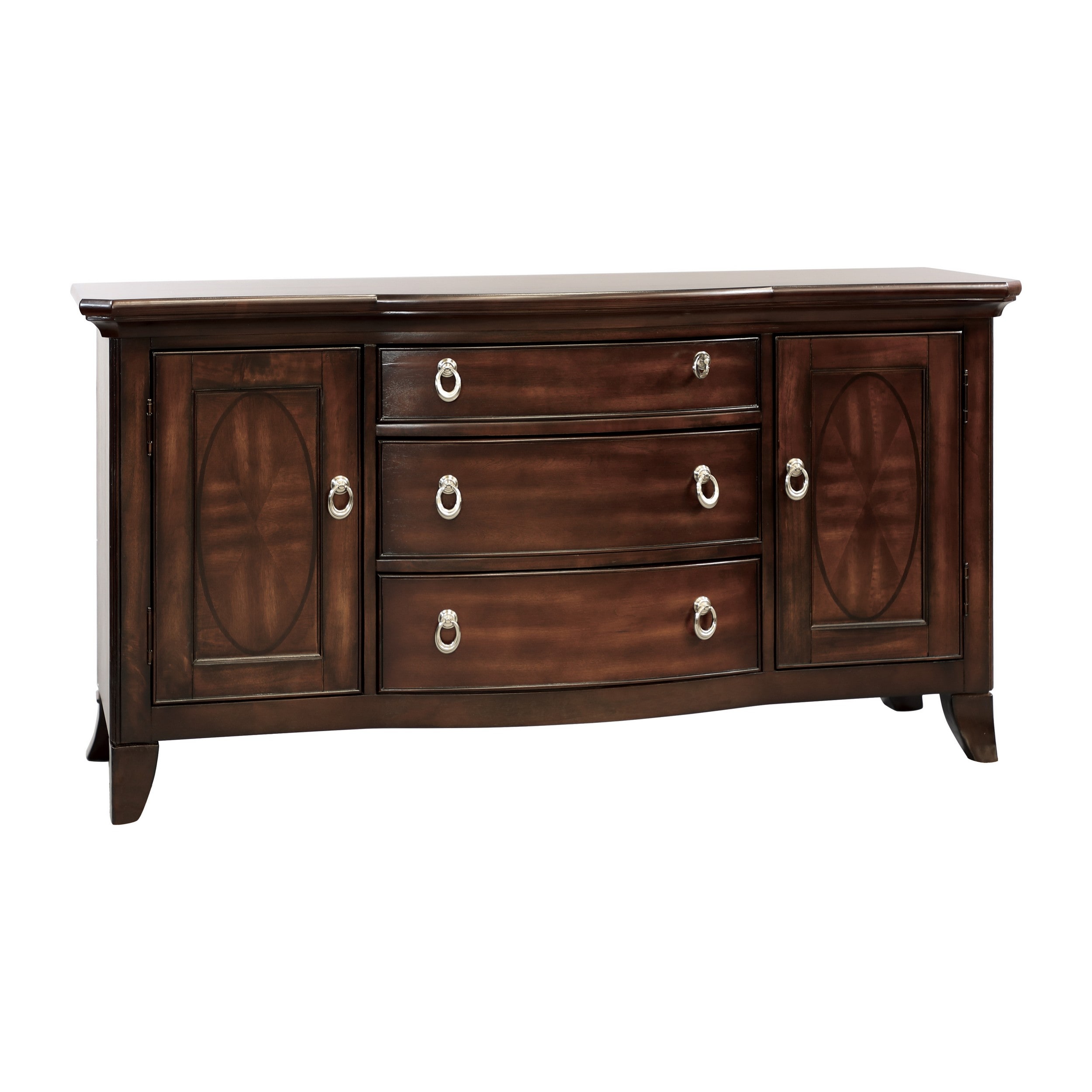 Benzara BM300975 Contemporary/Modern Brown Sideboard with Wine Storage
