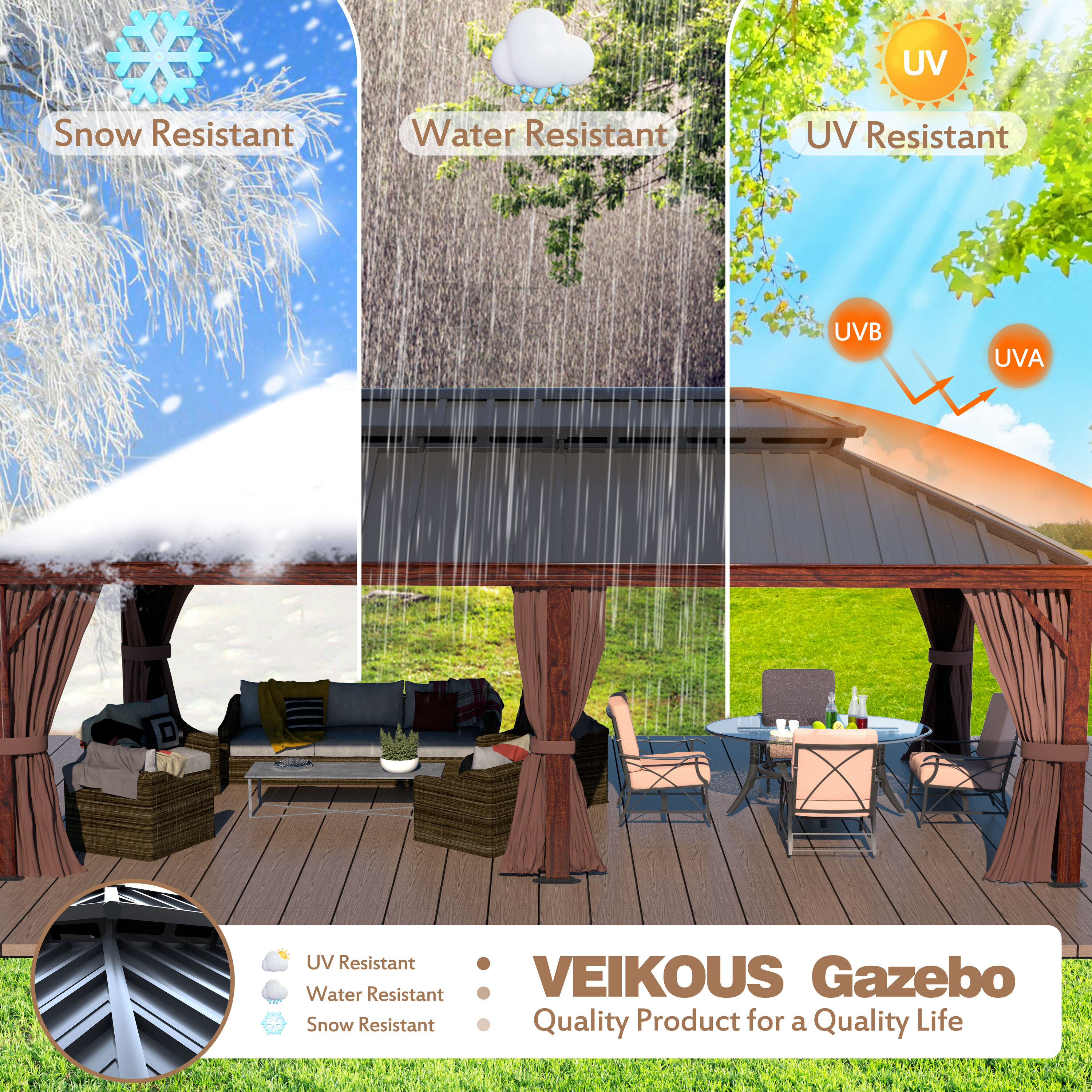 VEIKOUS PG0201-18RT-HS-7BX-1 Wood-Resin-Gazebos - View #4