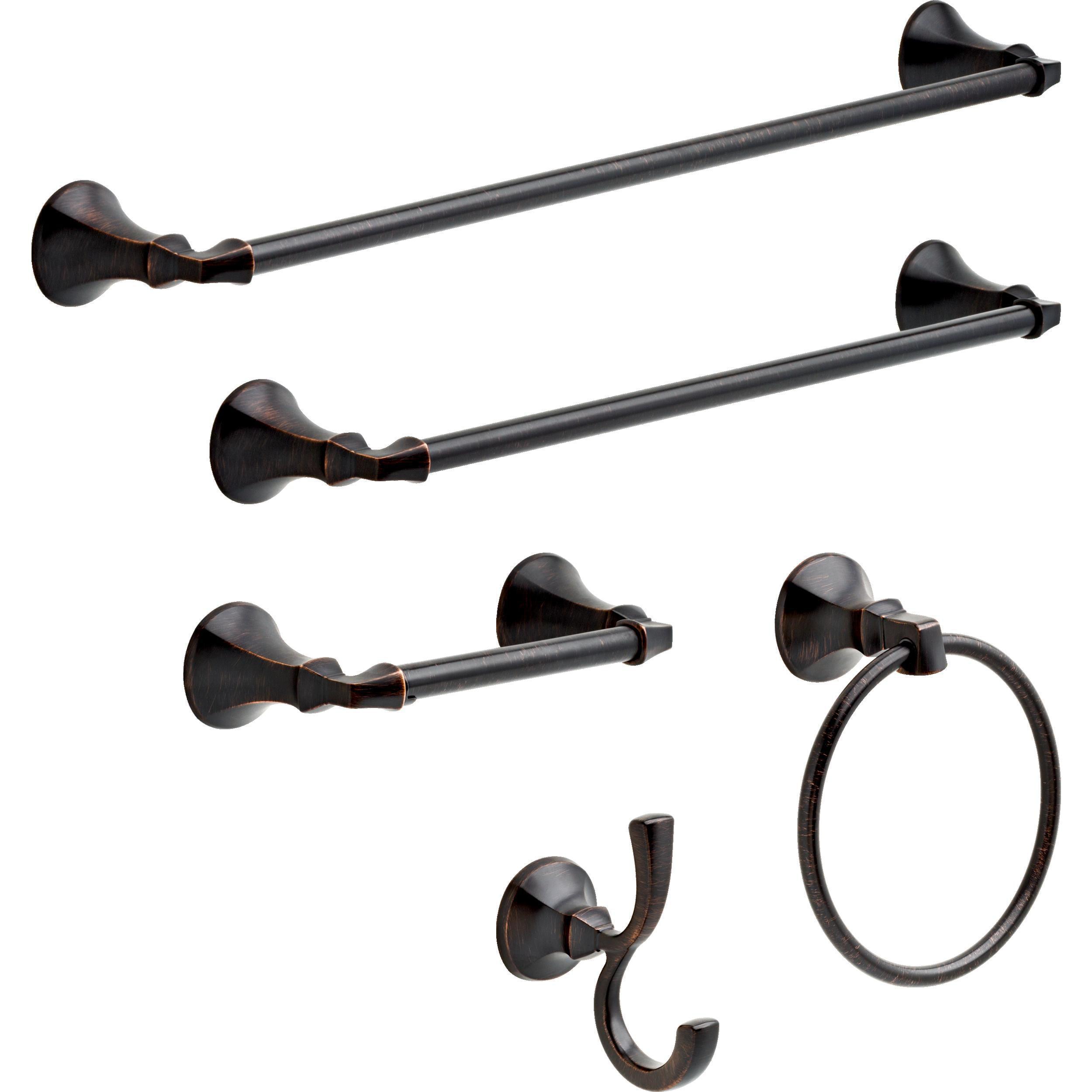 Delta Ashlyn Rubbed Bronze Ii Double-Hook Wall Mount Towel Hook in the Towel  Hooks department at