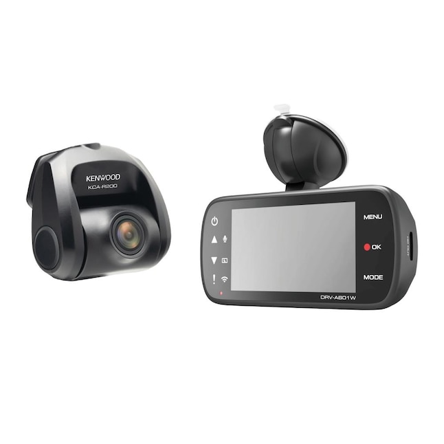 KENWOOD DRV-A601WDP Dual-Camera Wide-Quad HD Drive Recorder with 3-Inch  LCD, Wi-Fi, and GPS in the Dash Cams department at