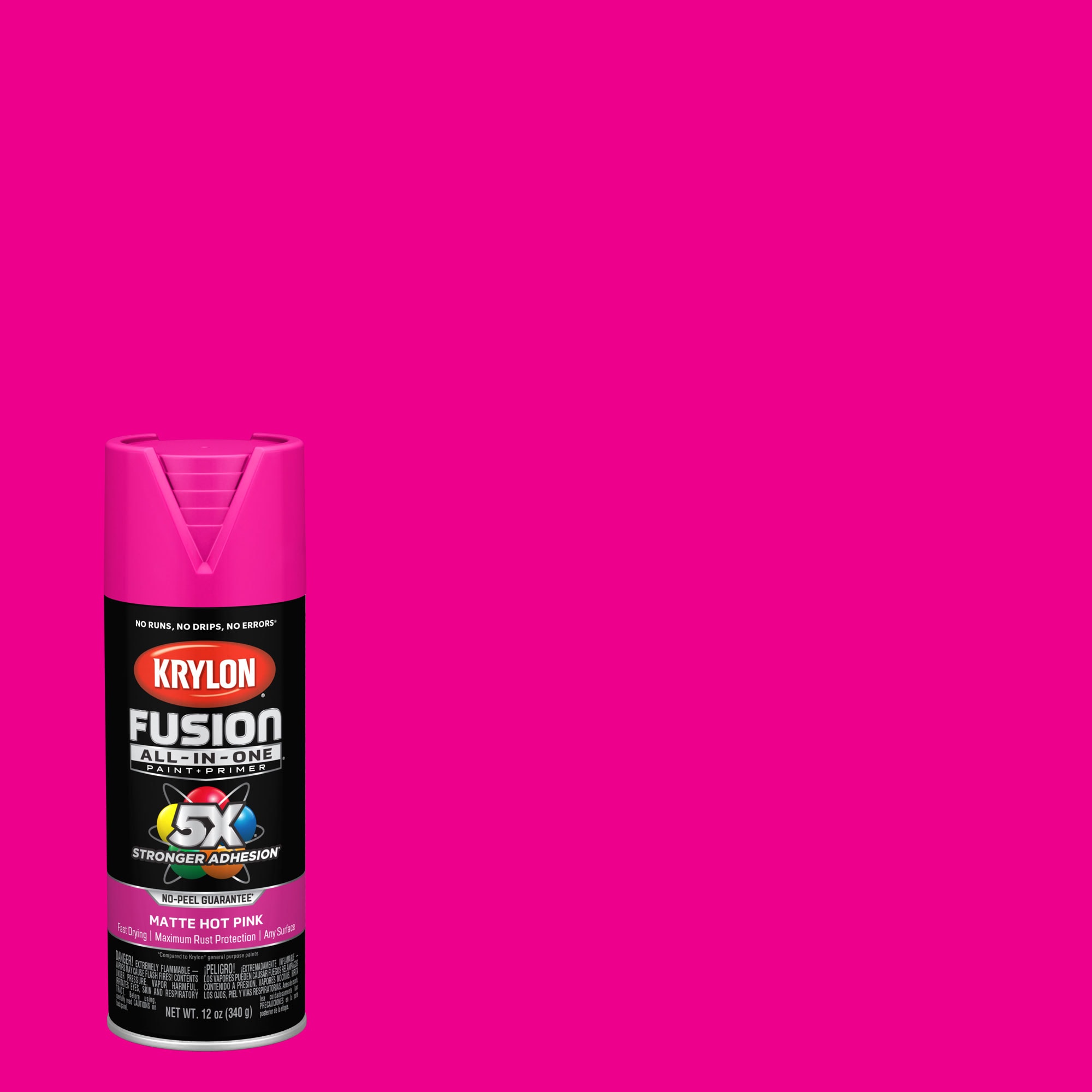 Krylon Fusion All-In-One Matte Hot Pink Spray Paint and Primer In One (NET  WT. 12-oz) in the Spray Paint department at