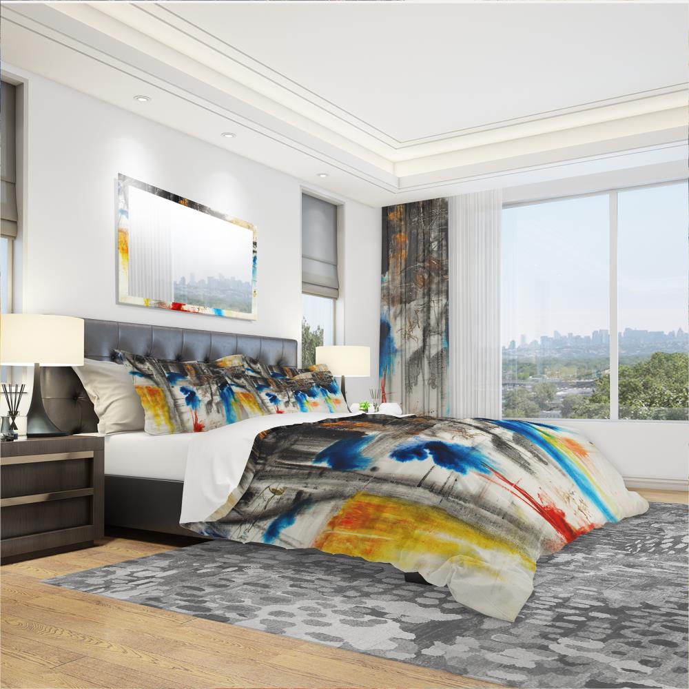 Designart BED6513-Q 3 -Piece Black Queen Duvet cover Set