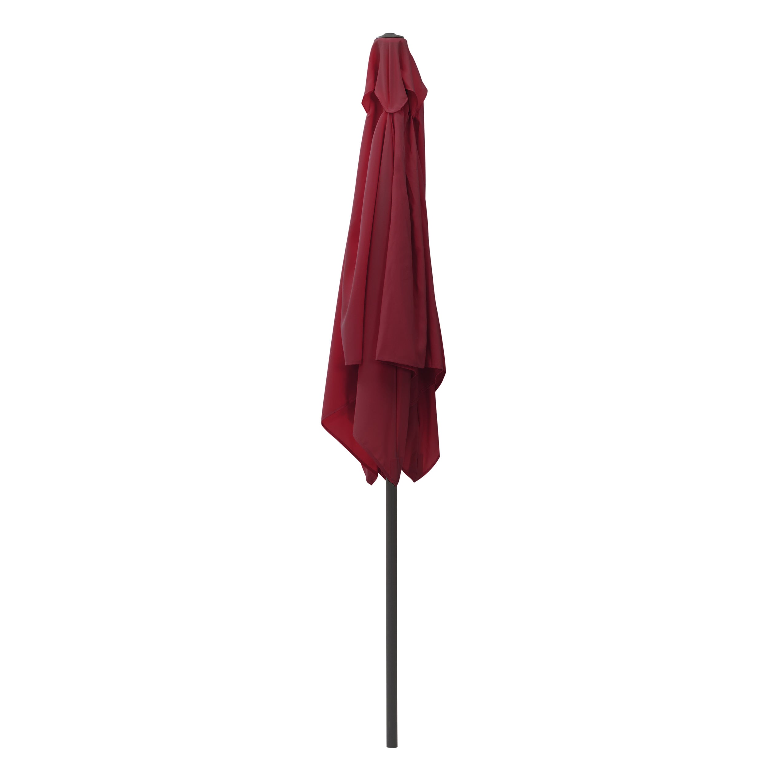 CorLiving 6.5-ft Steel Red Push-button Tilt Market Patio Umbrella in ...