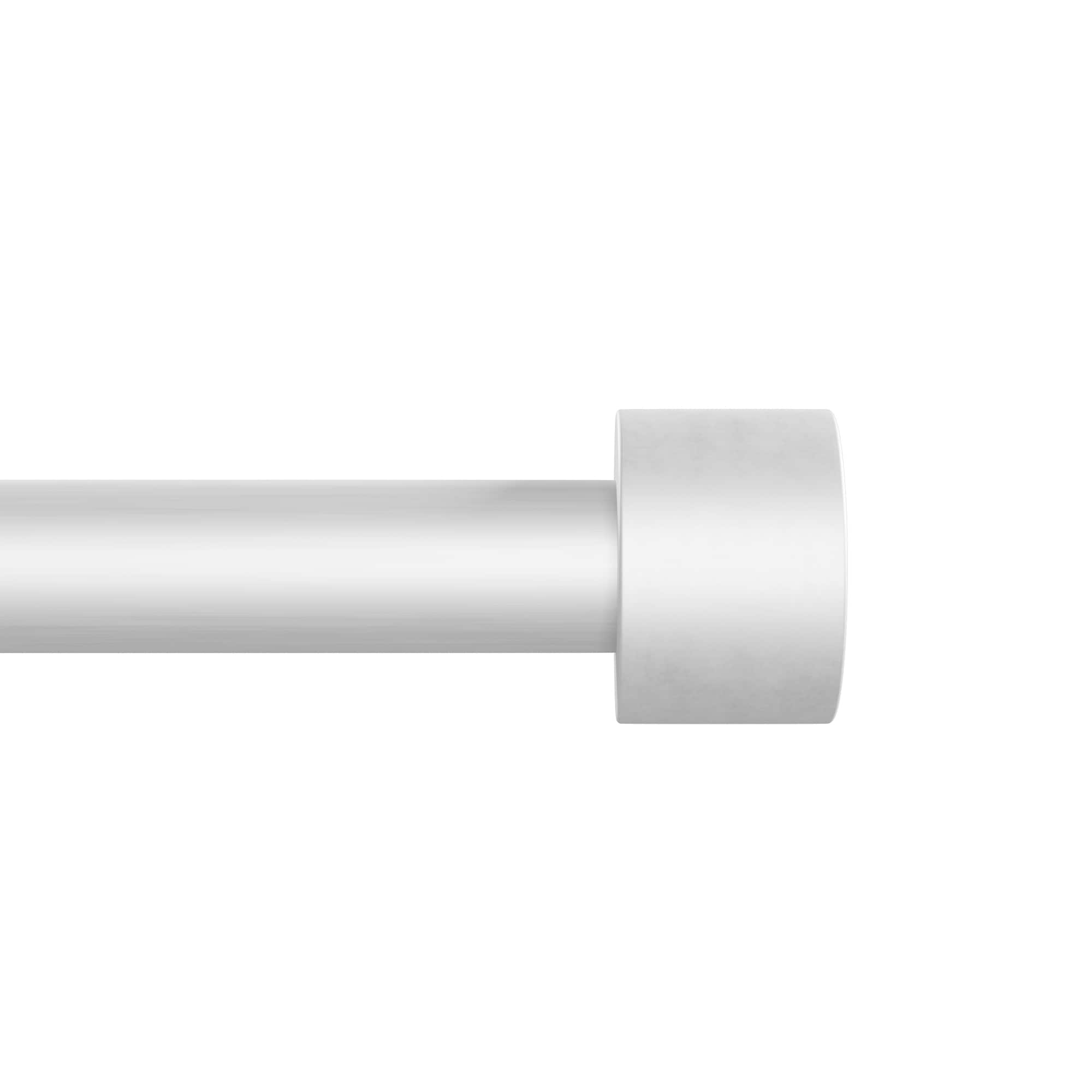 Style Selections FSI 1457F BNIC Lola 48-in to 84-in Brushed Nickel Steel Single curtain rod with Finials