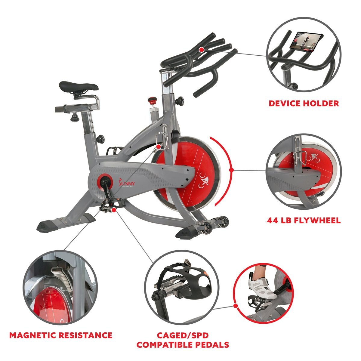 sunny health & fitness stationary bike