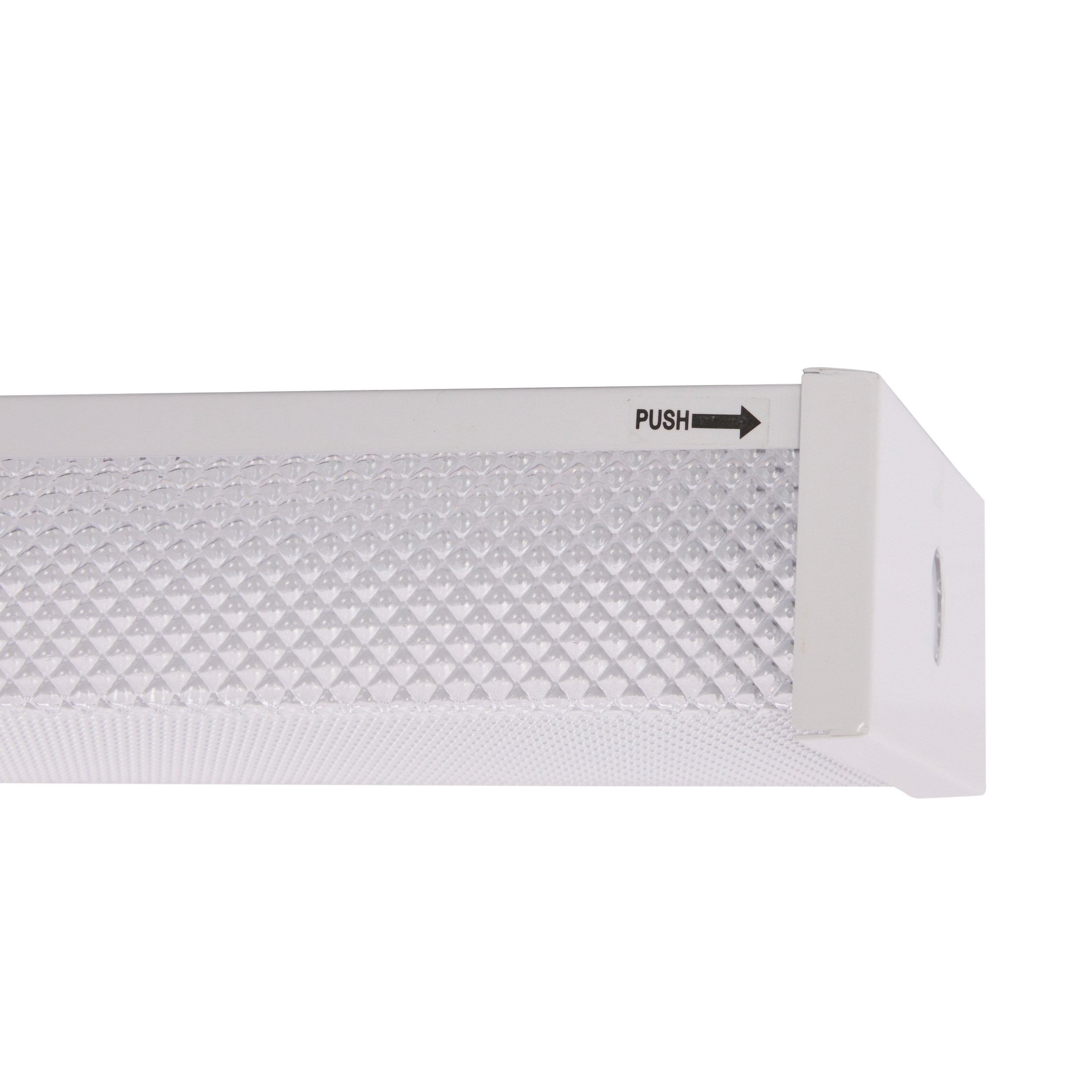 Sleek Energy Star LED Ceiling Wrap Flush Mount in White, 48"L