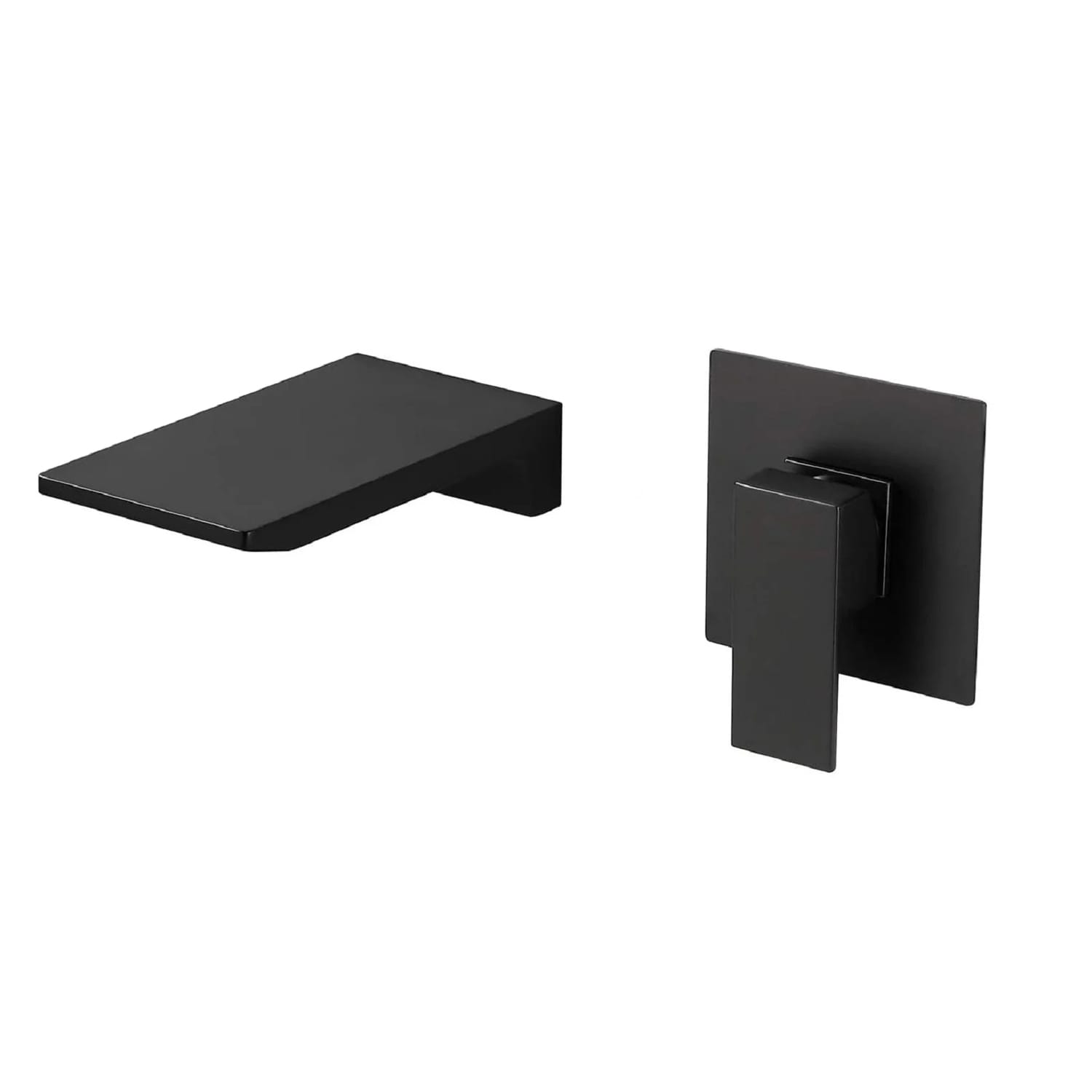 KTMBDW Bathroom Faucet Modern Waterfall Bathroom Sink Faucet with Single Handle - Matte Black Wall Mount Waterfall Bathroom Sink Faucet