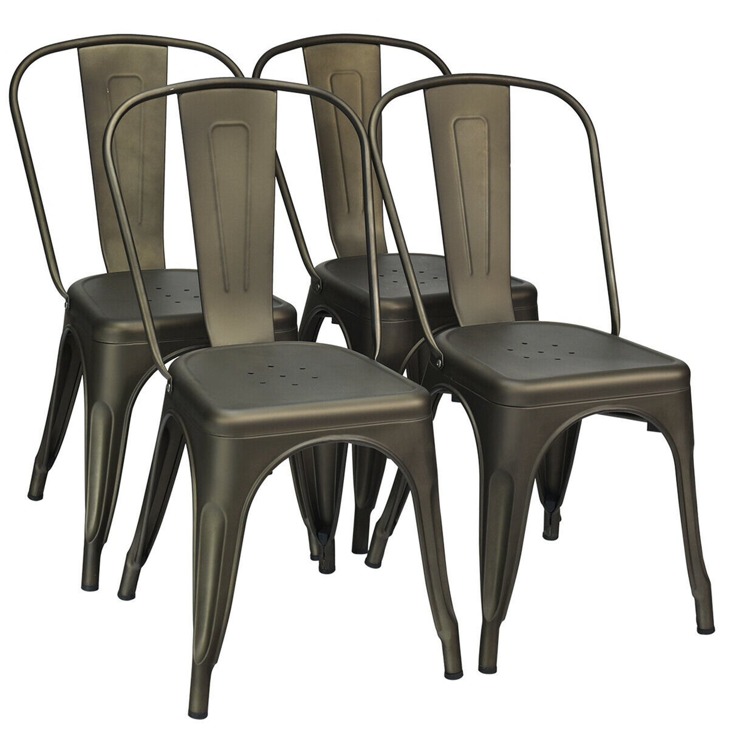 WELLFOR CHY-GC087 CH Stackable Metal Dining Chair Contemporary/Modern Dining Side Chair (Metal Frame)
