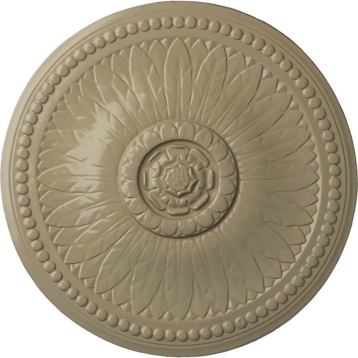 Ekena Millwork CM19BIGDF Bailey 18.125-in W x 18.125-in L Painted Gobi Desert Polyurethane Whole Ceiling Medallion