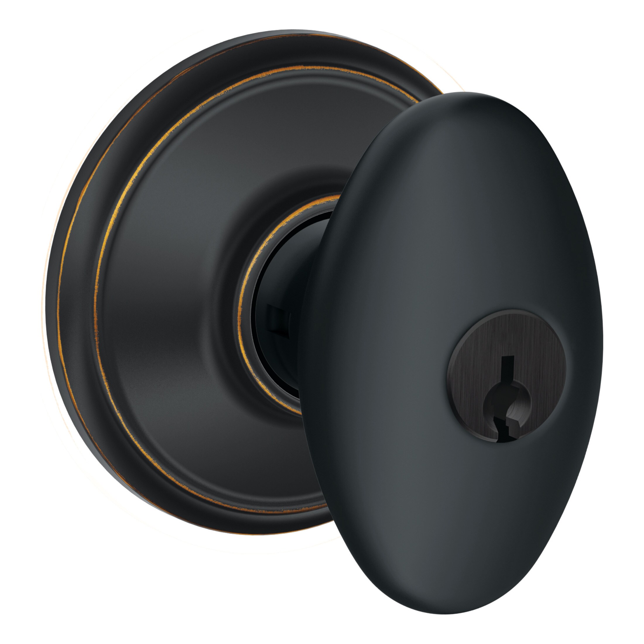 Schlage Siena Aged Bronze Exterior Keyed Entry Door Knob In The Door Knobs Department At 4218