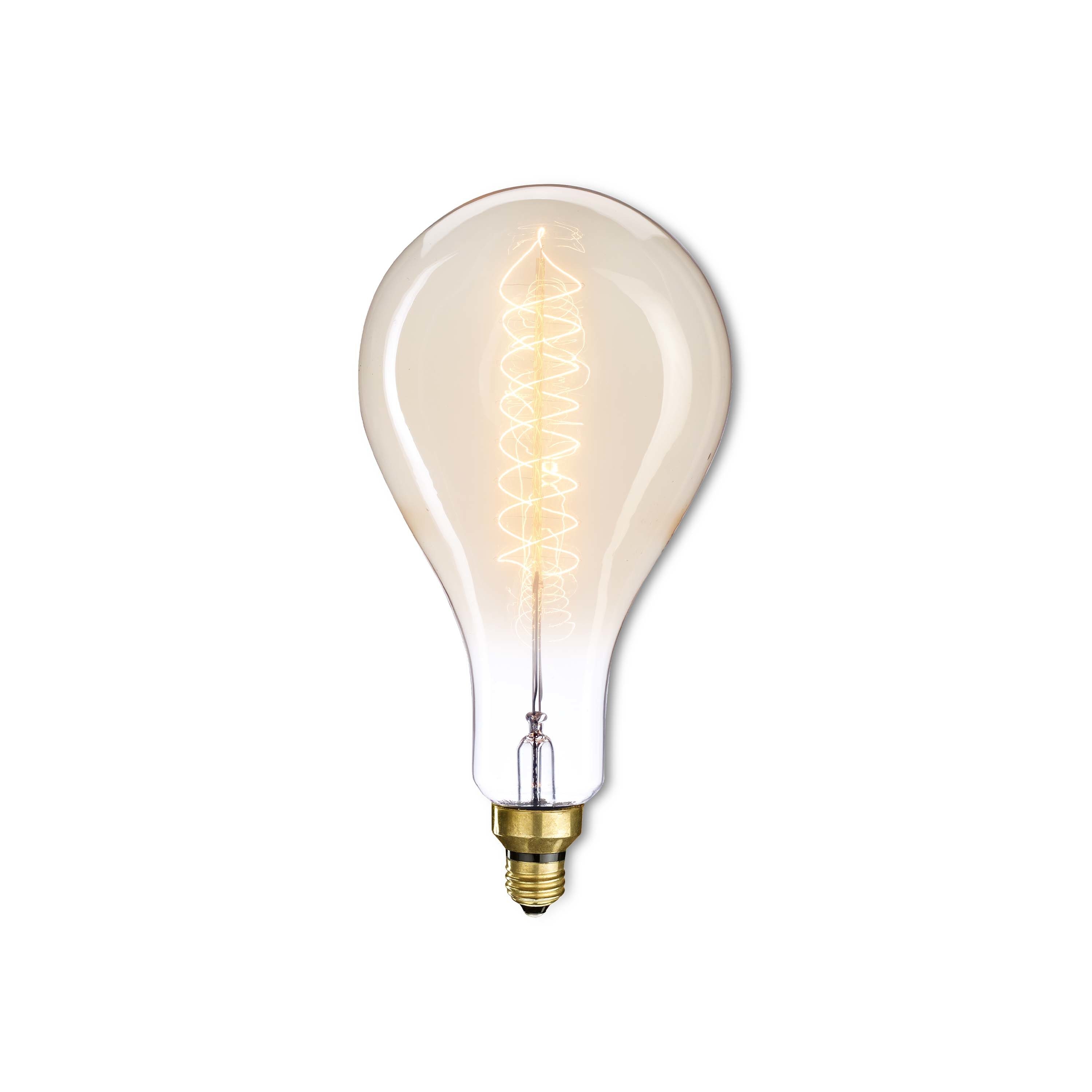 Bulbrite 137101 Grand Nostalgic 60 -Watt EQ PS56 Amber Medium base (E-26) Dimmable Incandescent Decorative Light Bulb