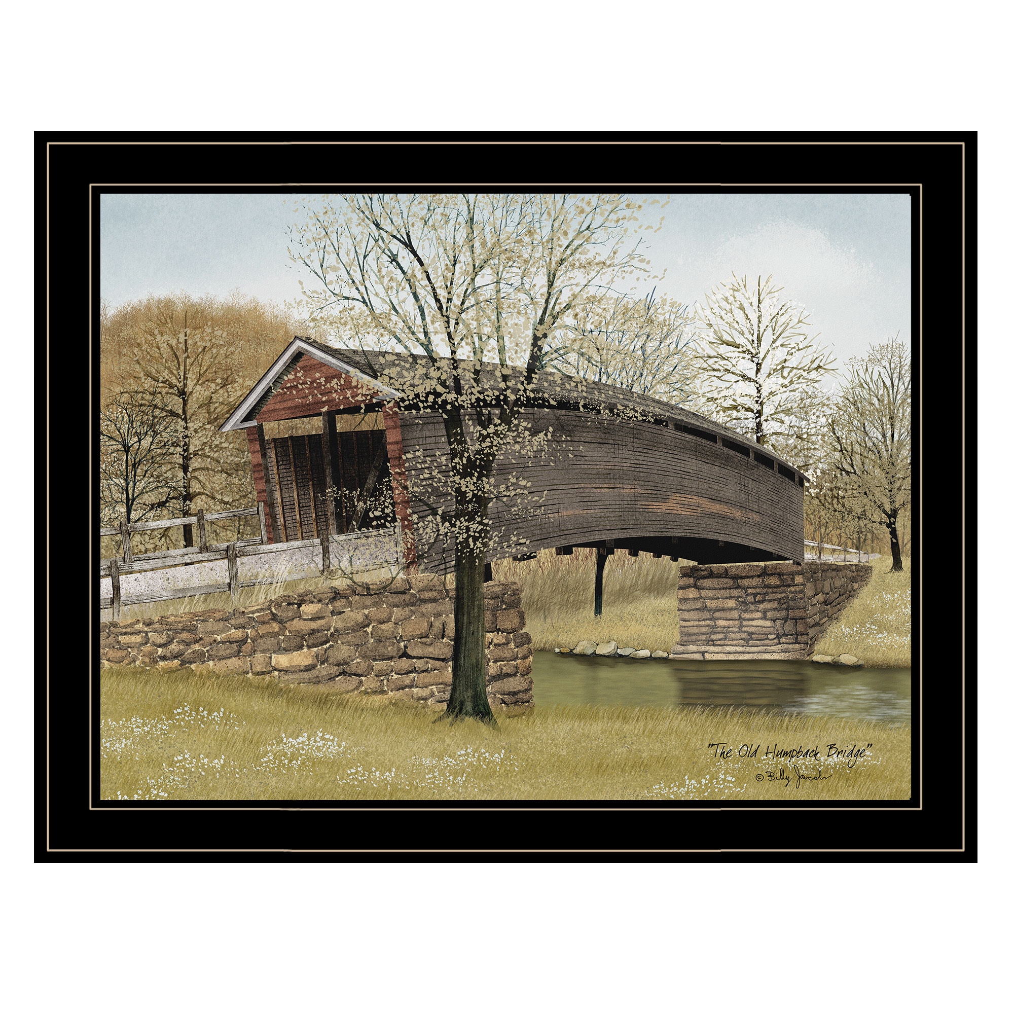 Trendy Decor 4U BJ1047XGP-704G Black Wood Framed 21-in H x 27-in W Vintage/Retro Paper Print