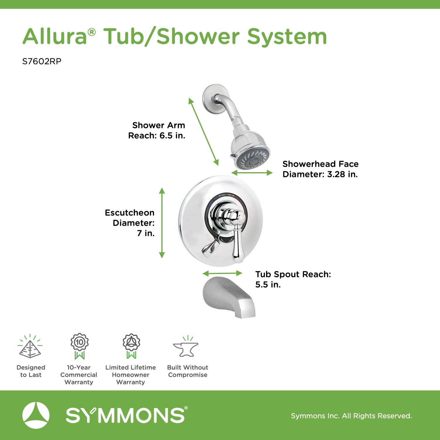 Symmons S7602RP Tub-Shower-Faucets - View #3